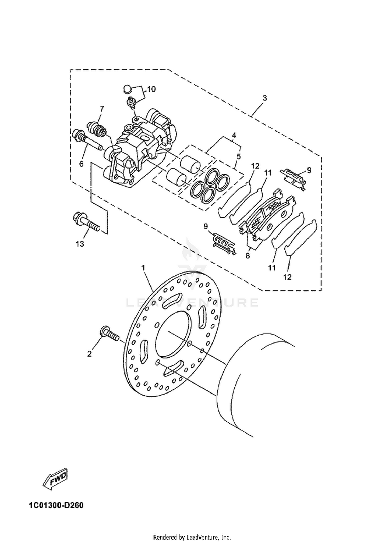 26 REAR BRAKE CALIPER