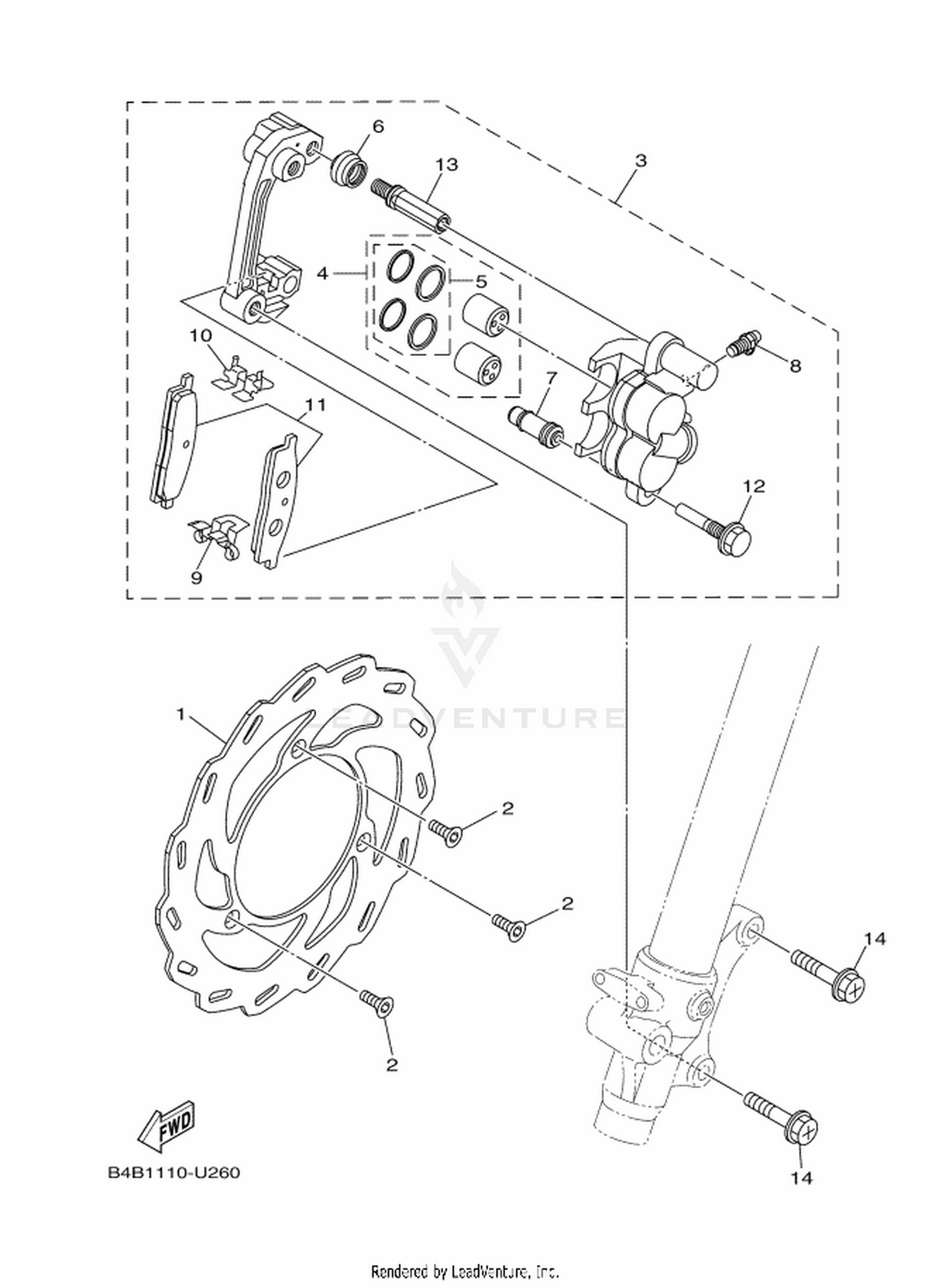 26 FRONT BRAKE CALIPER