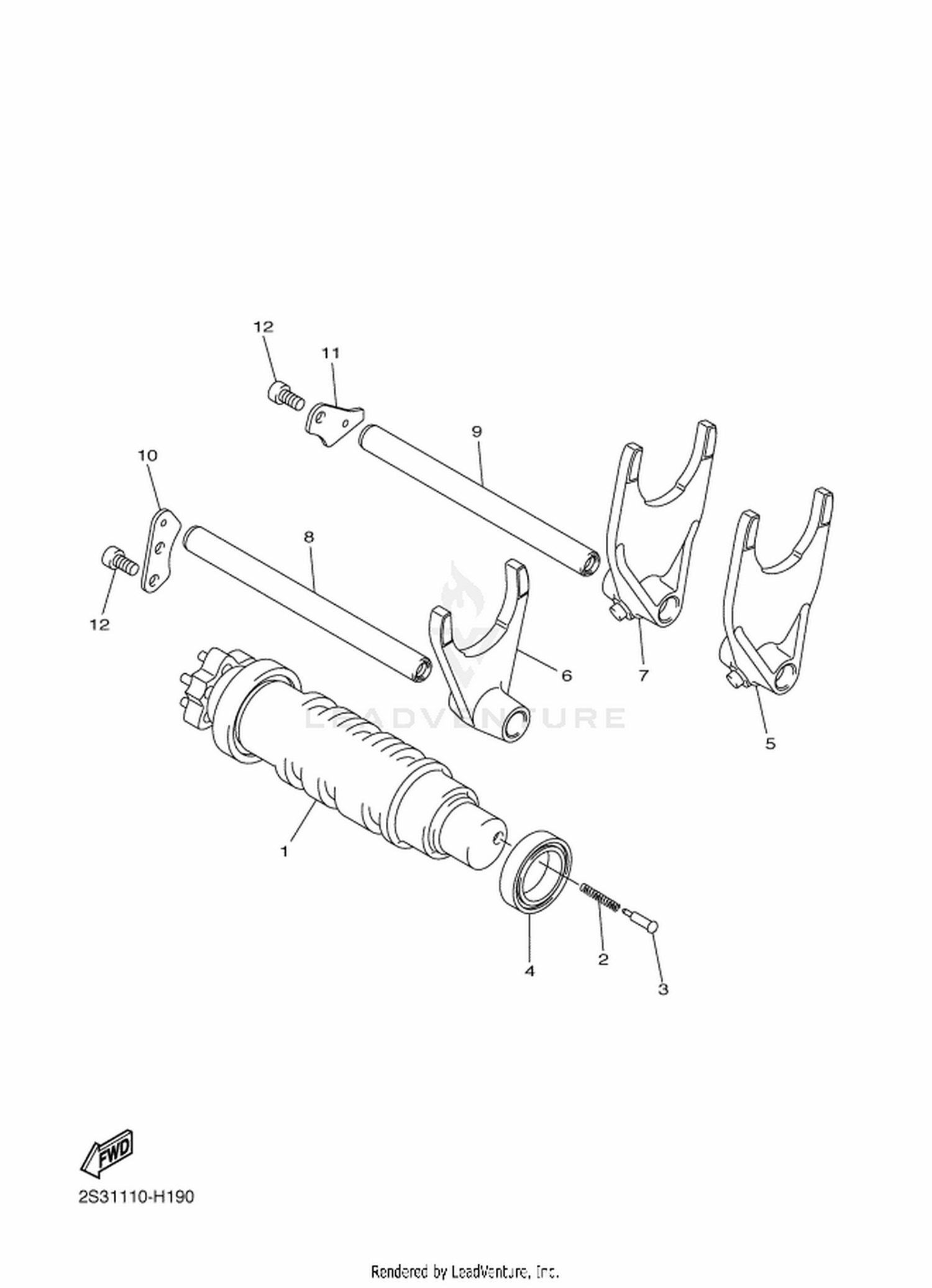 19 SHIFT CAM  FORK