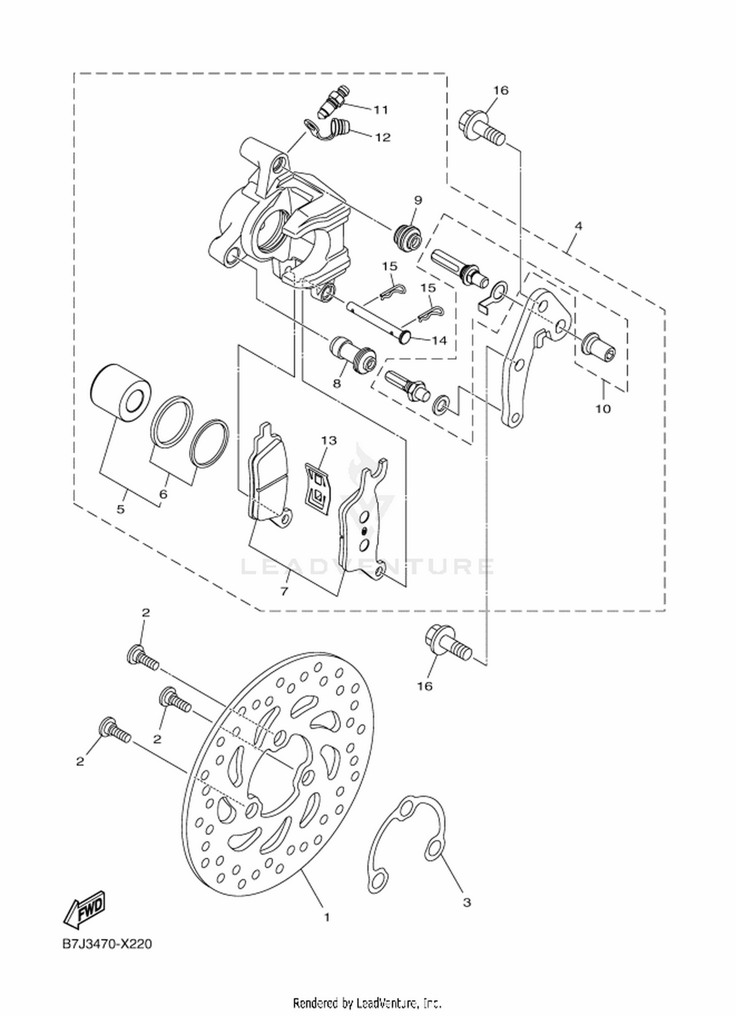 22 FRONT BRAKE CALIPER
