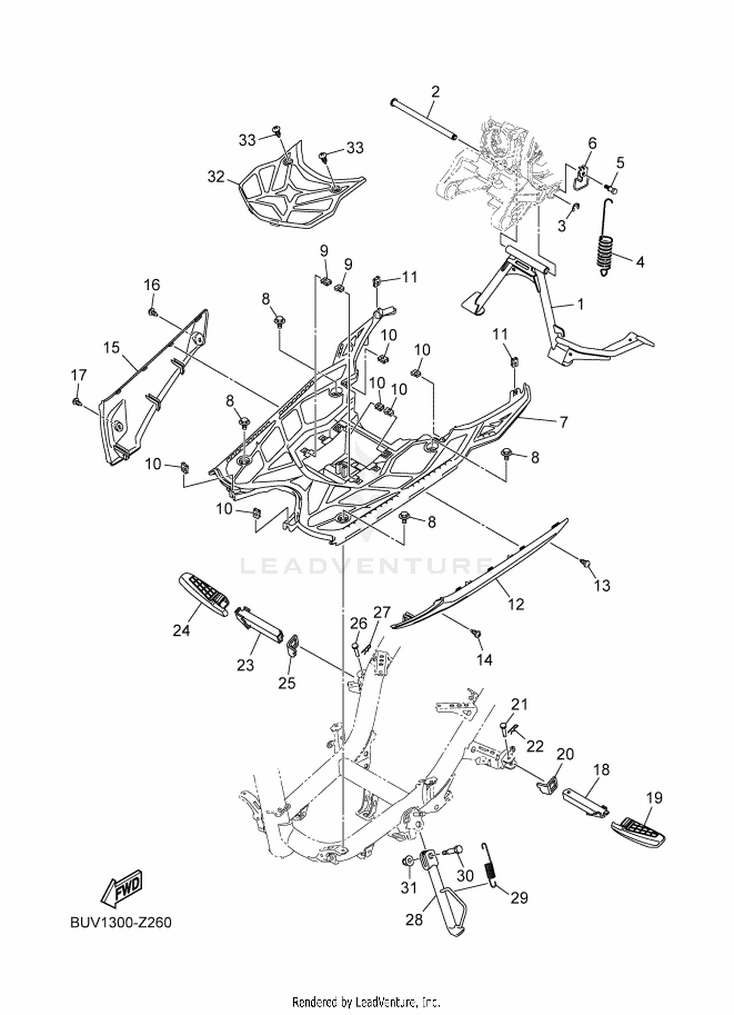 26 STAND & FOOTREST