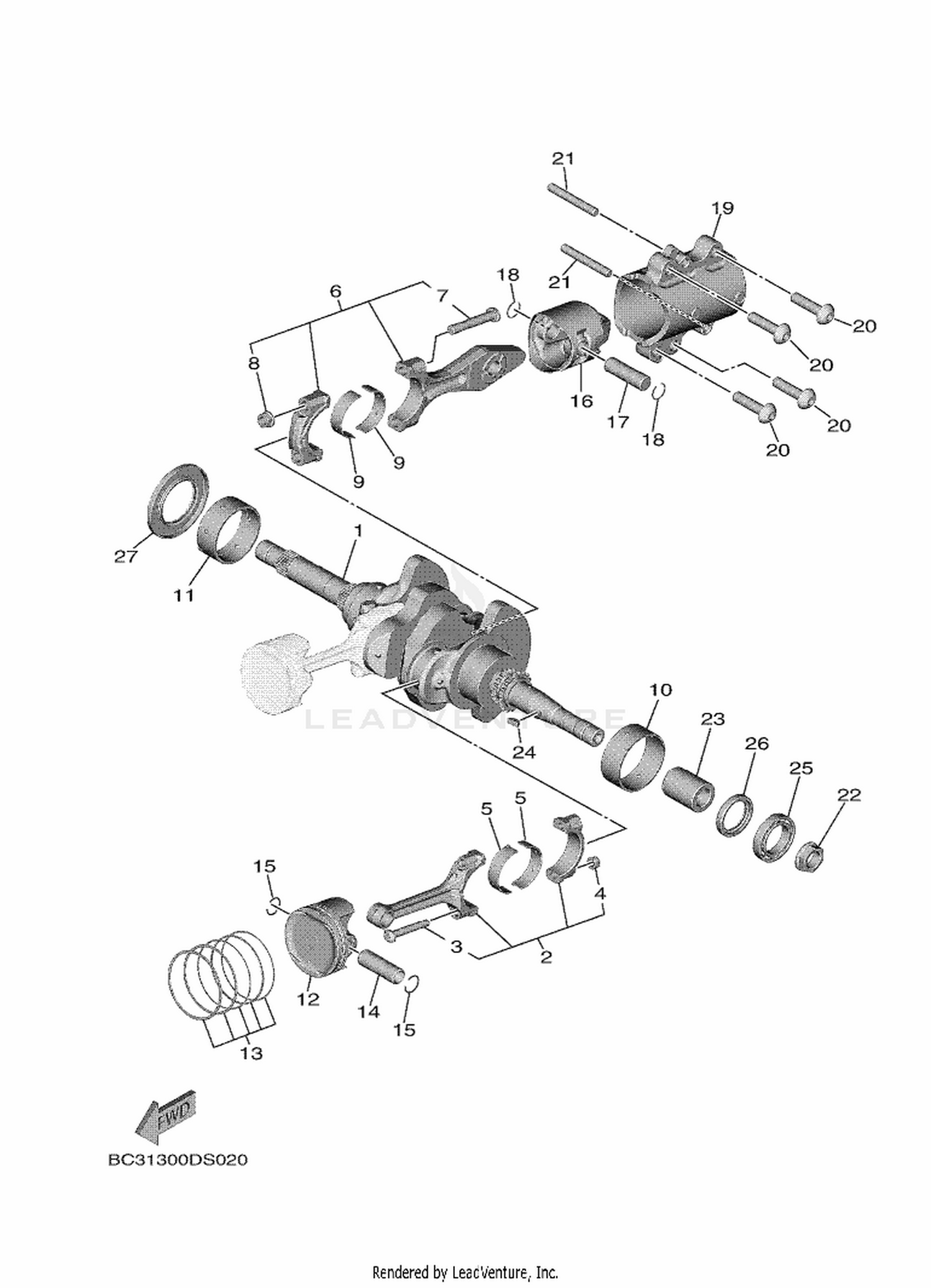 02 CRANKSHAFT  PISTON