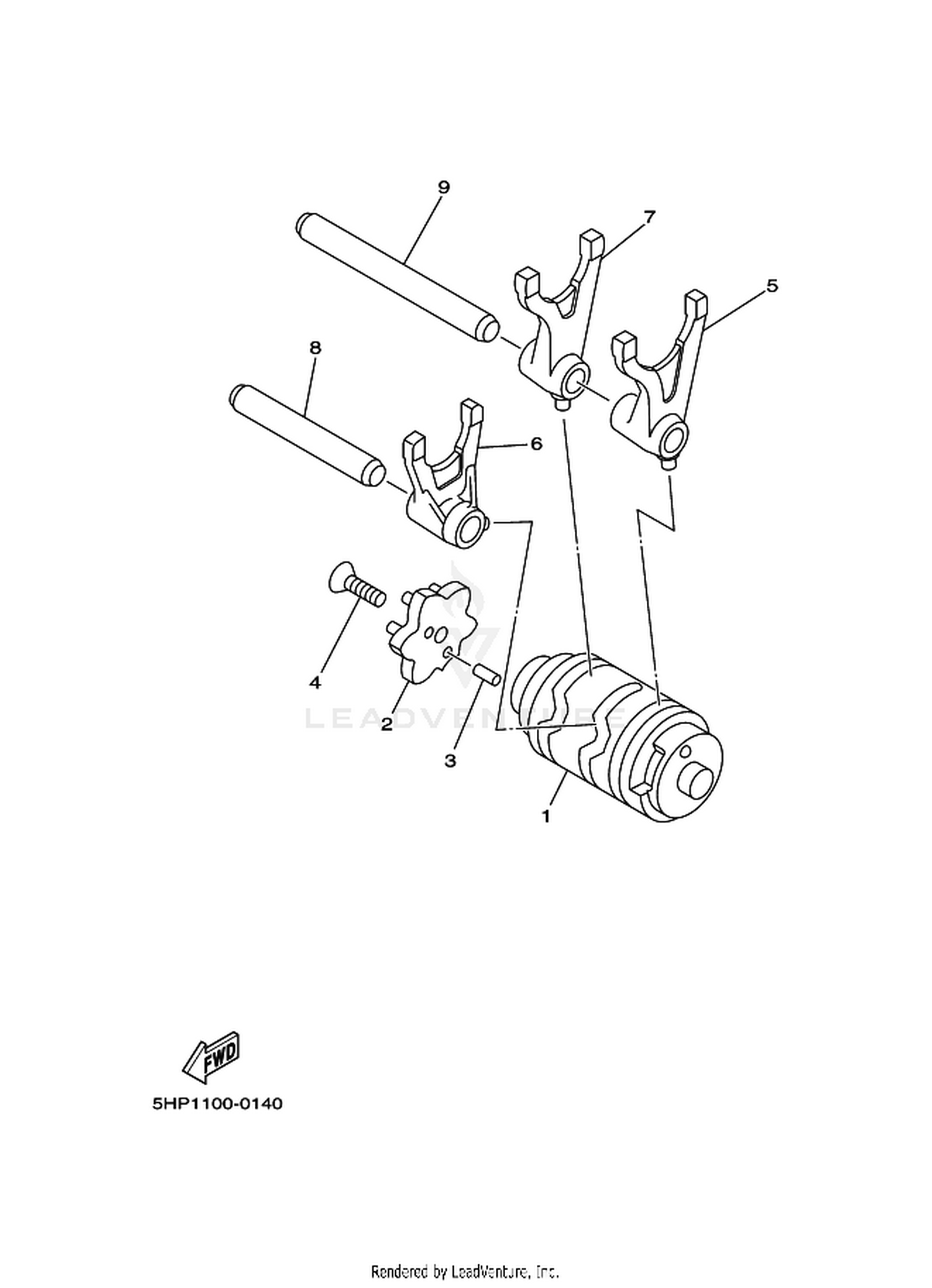 15 SHIFT CAM  FORK