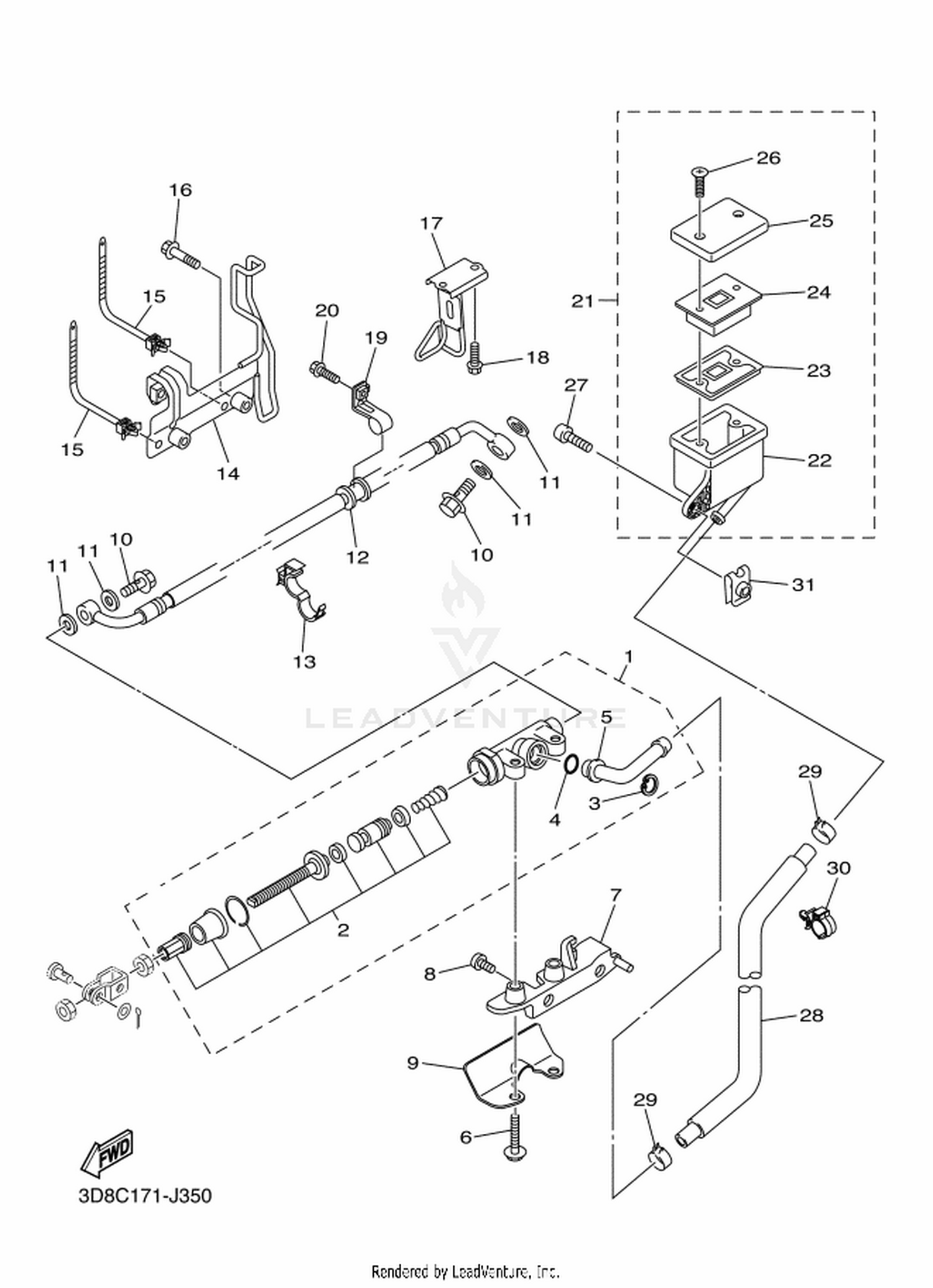 35 REAR MASTER CYLINDER