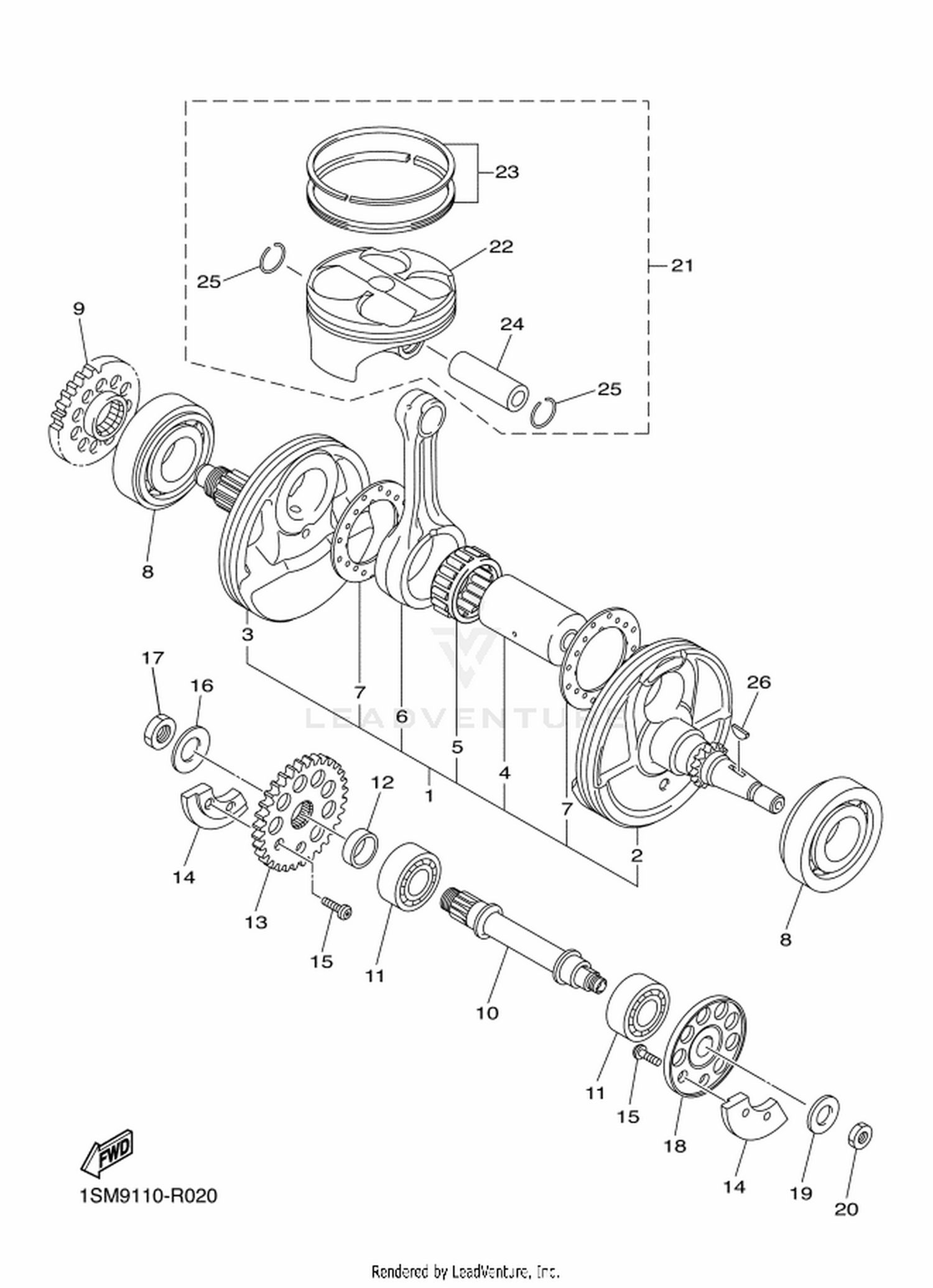 02 CRANKSHAFT  PISTON