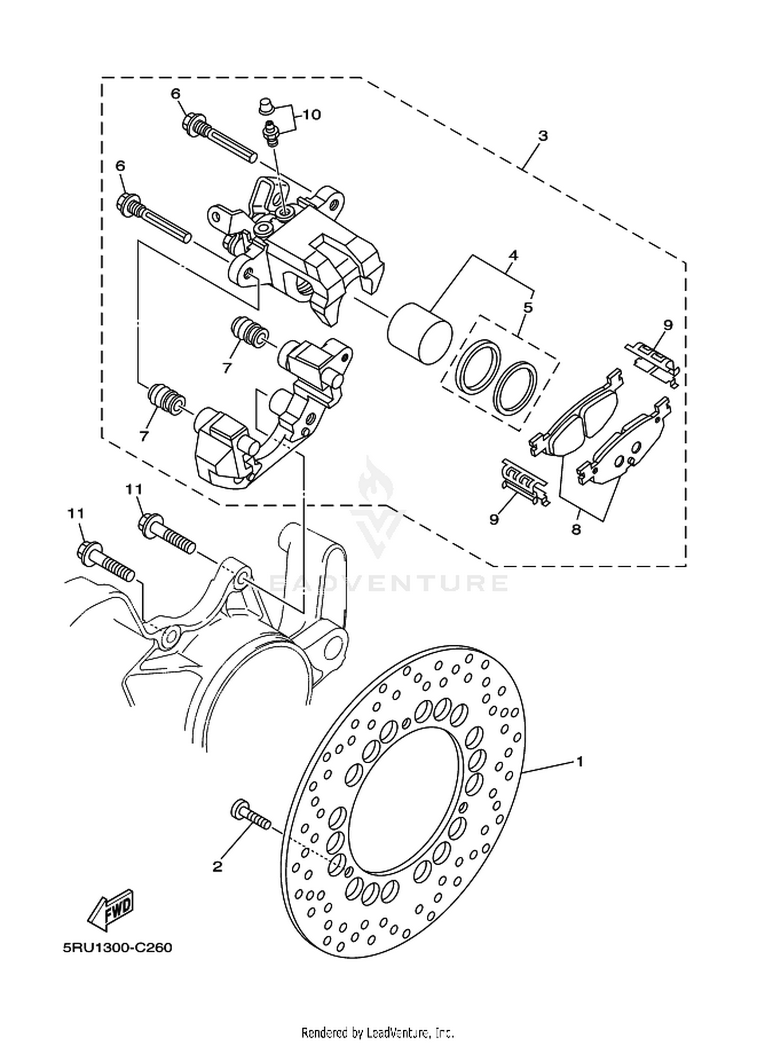 26 REAR BRAKE CALIPER