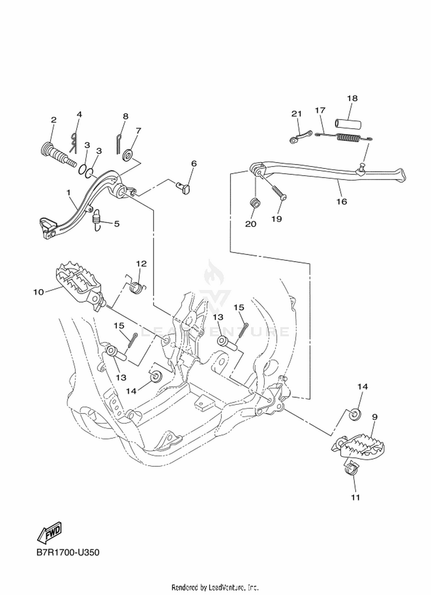 35 STAND  FOOTREST