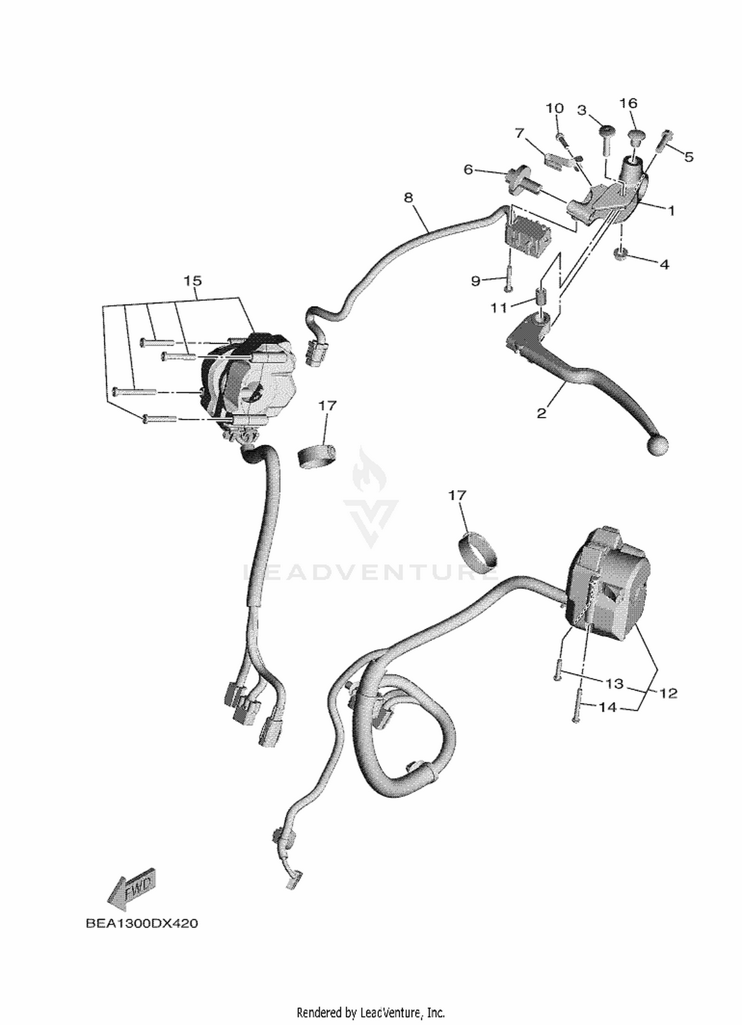43 HANDLE SWITCH & LEVER