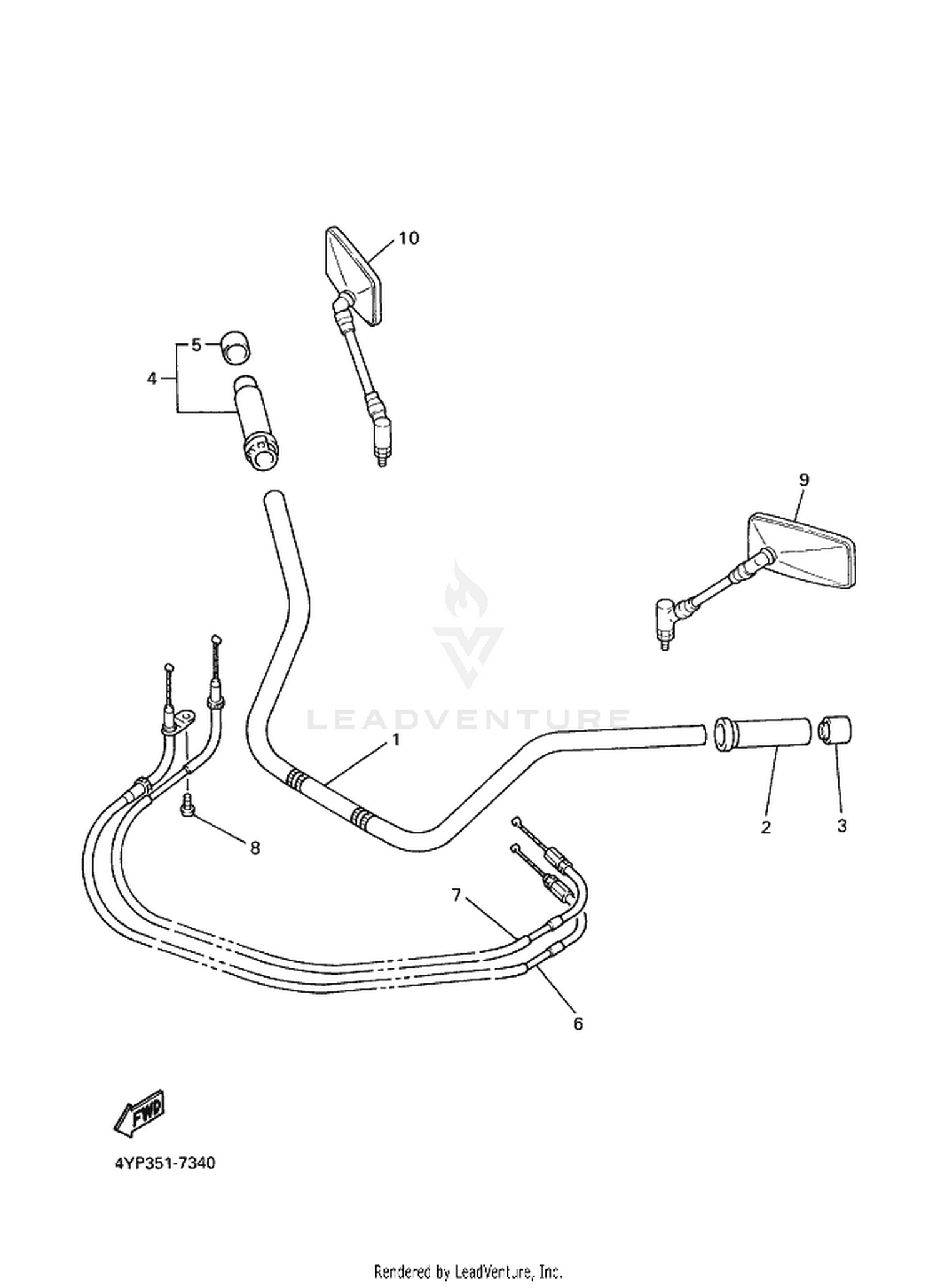 34 STEERING HANDLE  CABLE