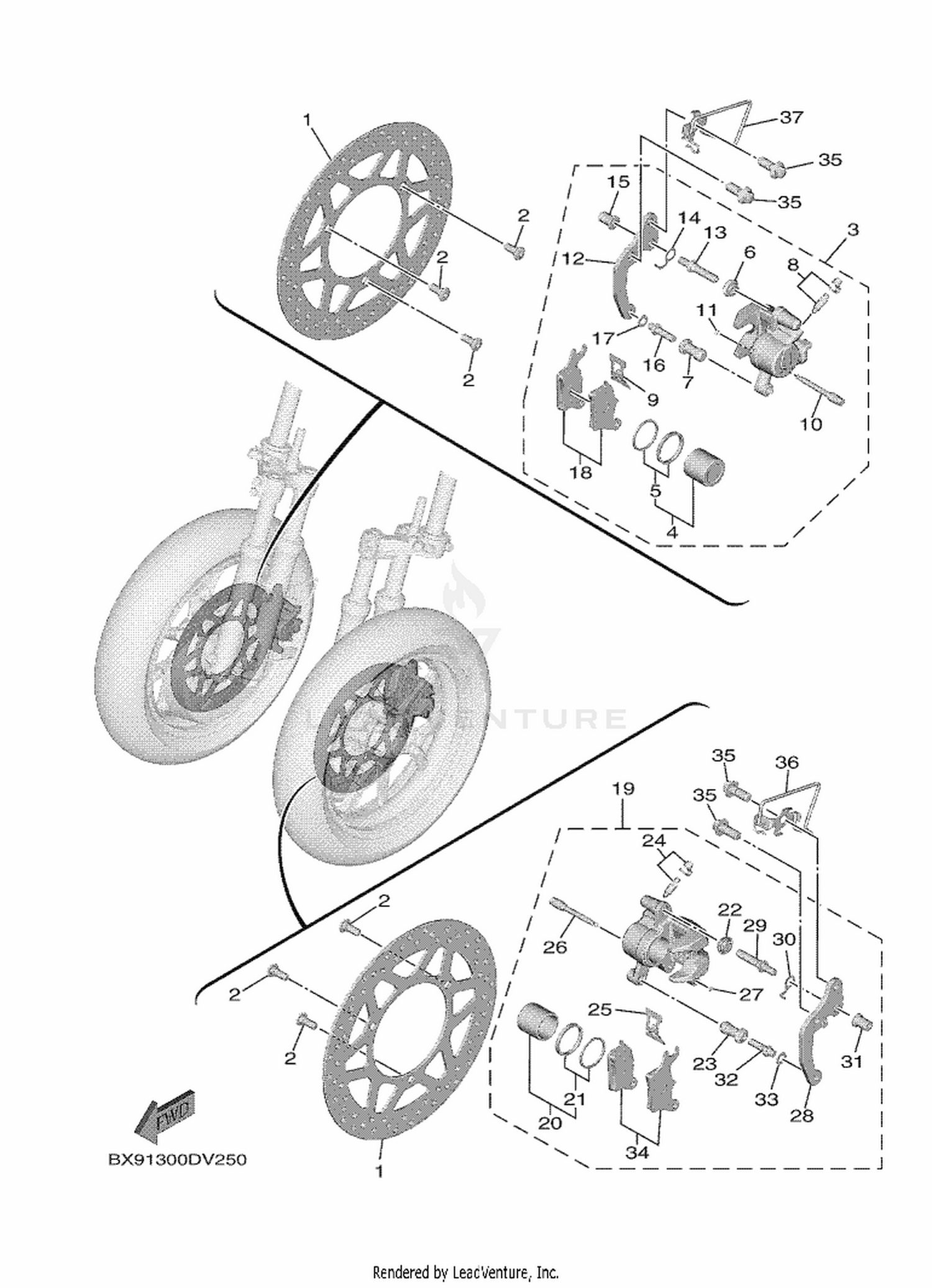 25 FRONT BRAKE CALIPER