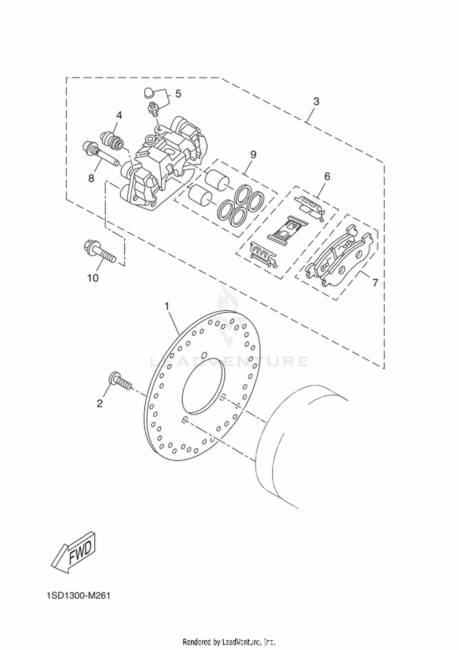 27 REAR BRAKE CALIPER