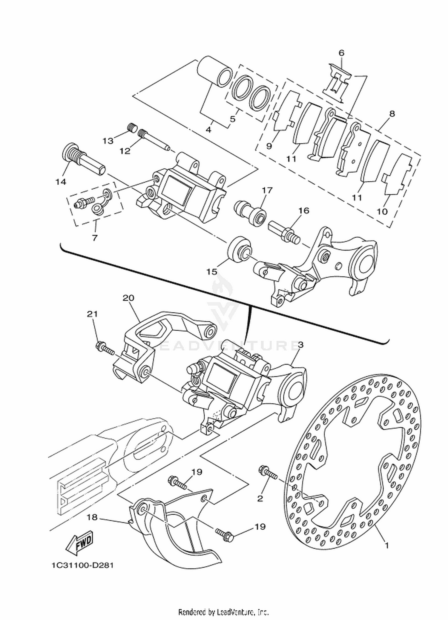 28 REAR BRAKE CALIPER