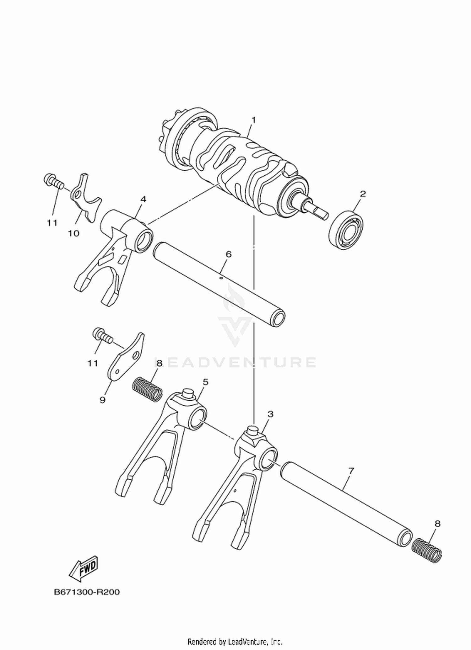 20 SHIFT CAM  FORK