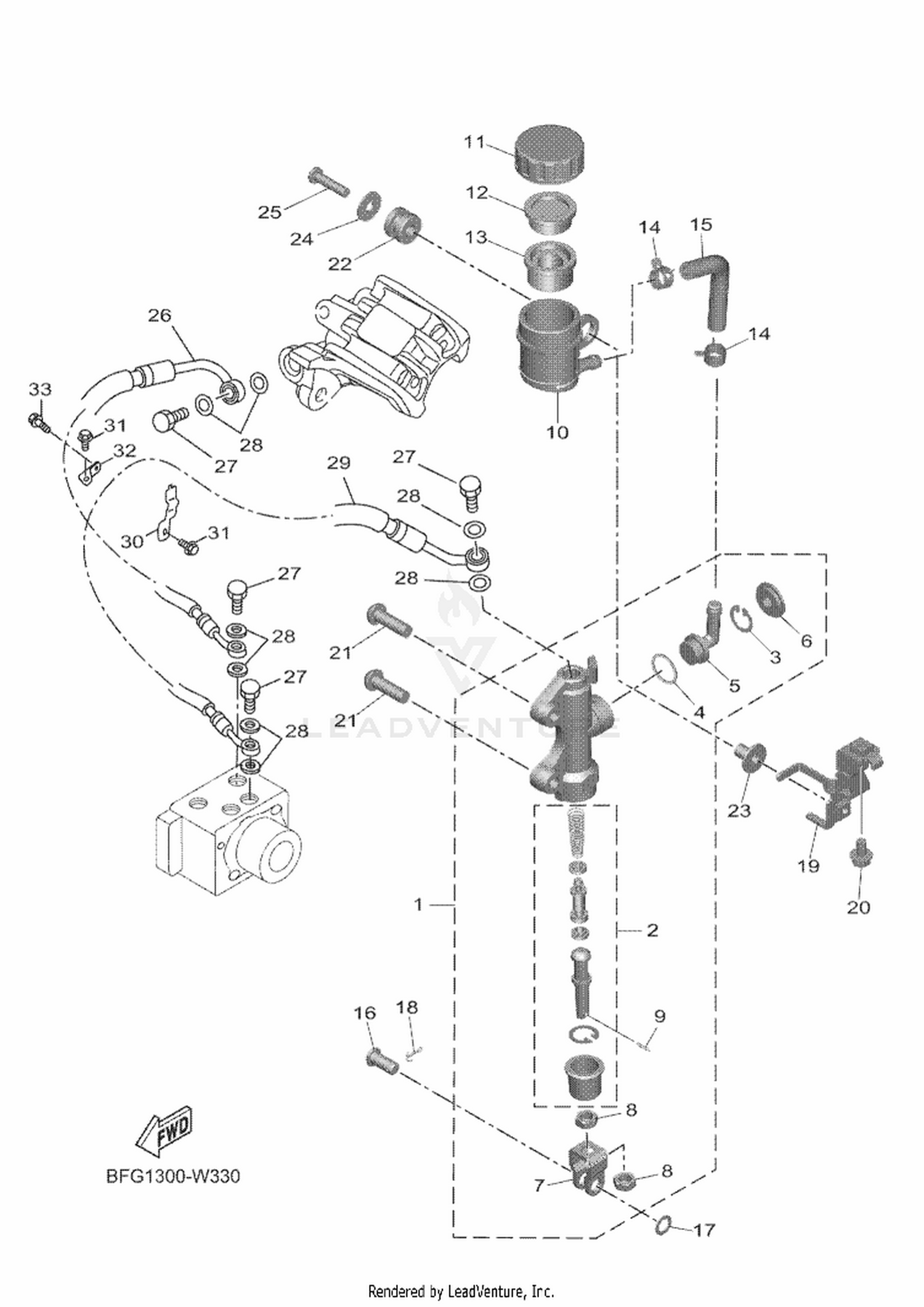 33 REAR MASTER CYLINDER