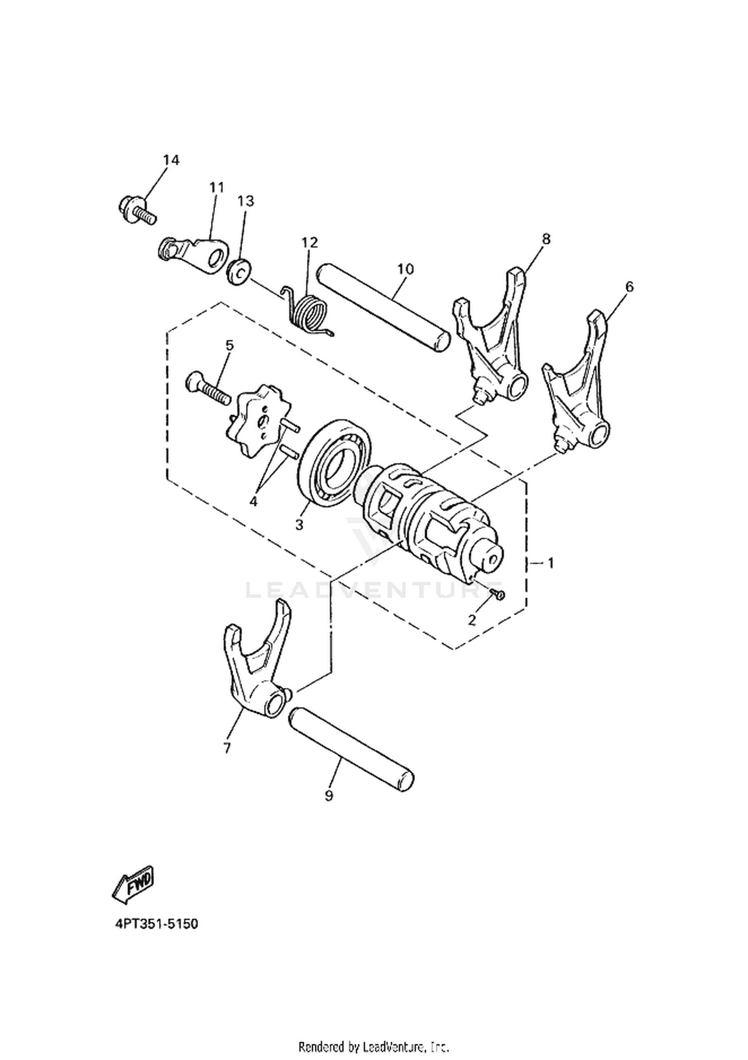 15 SHIFT CAM  FORK