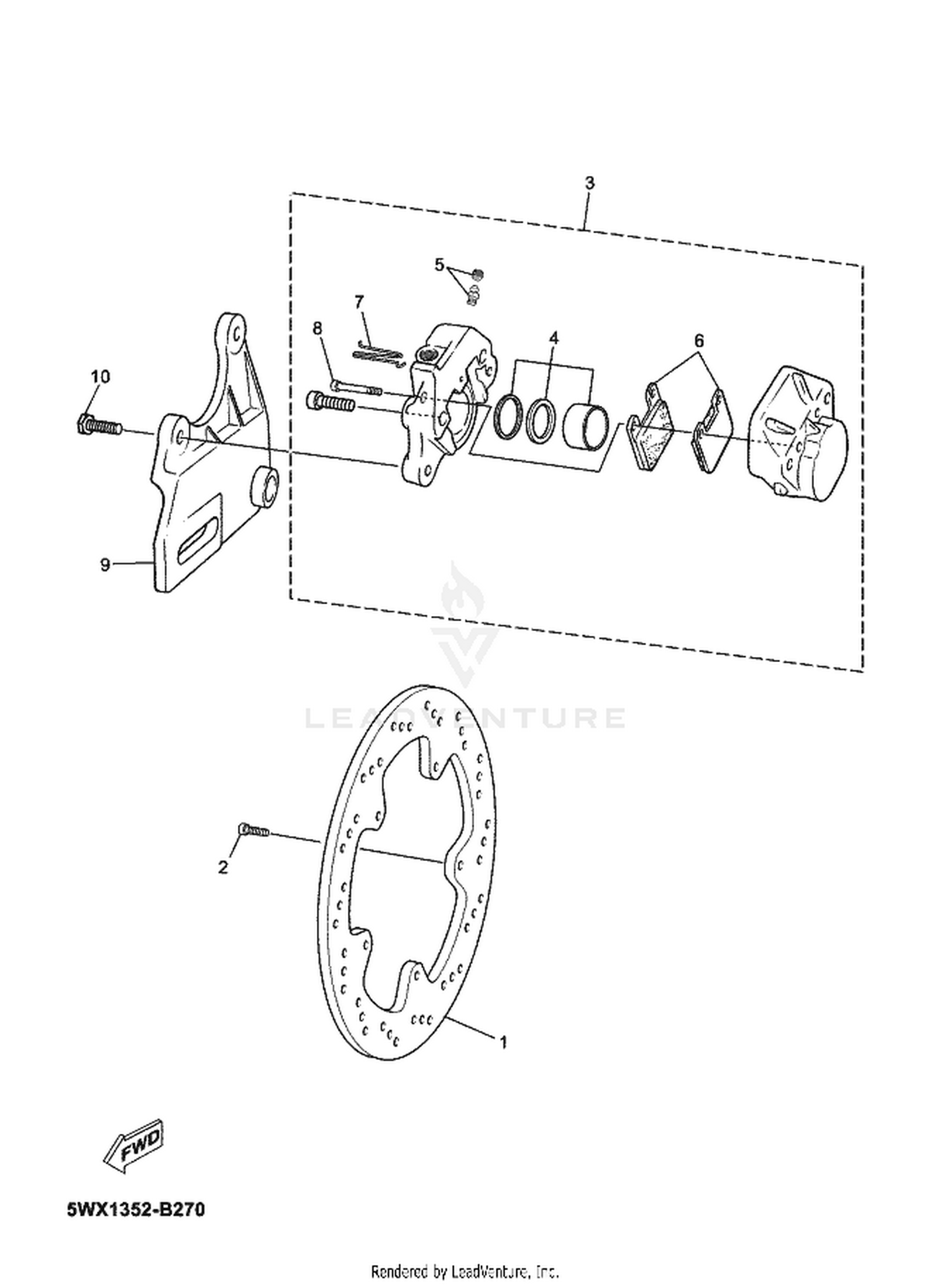 27 REAR BRAKE CALIPER