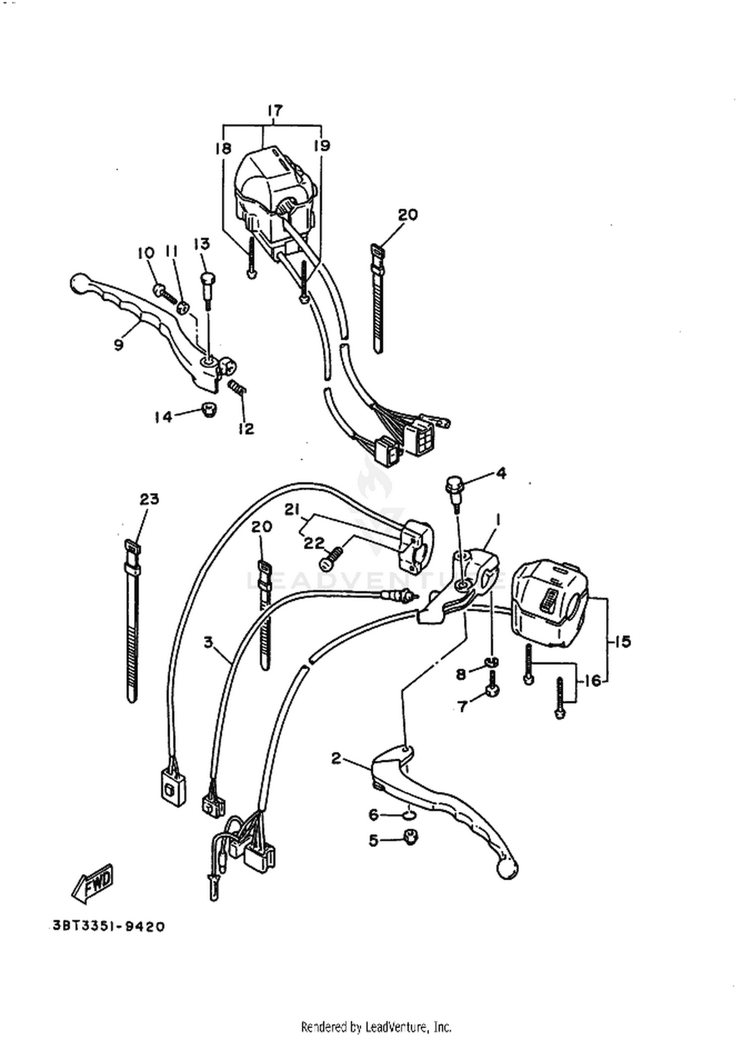40 HANDLE SWITCH  LEVER