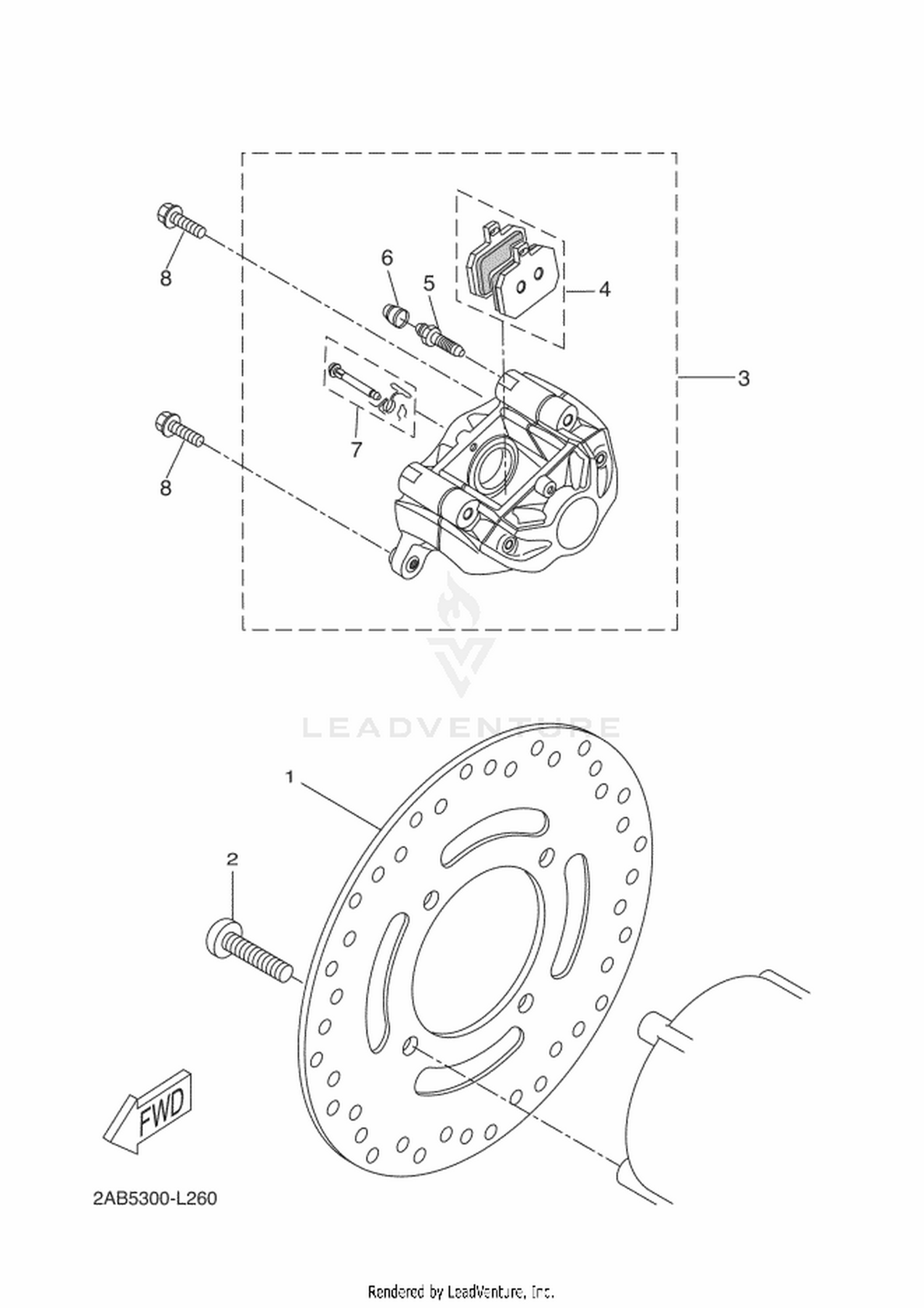 26 REAR BRAKE CALIPER