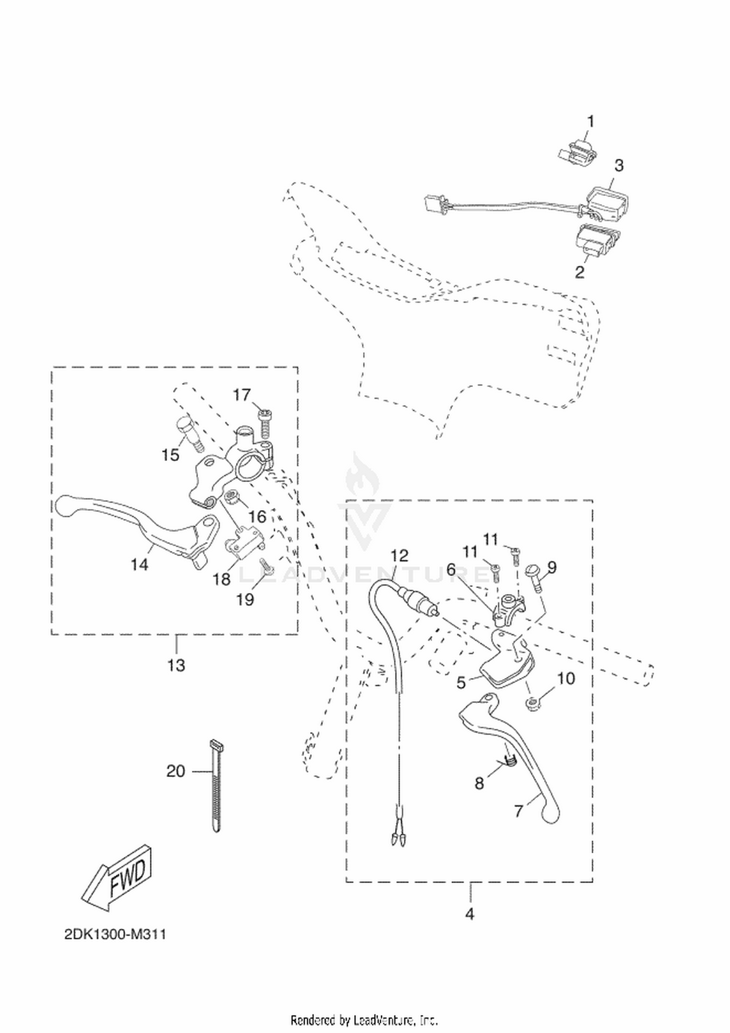 31 HANDLE SWITCH  LEVER