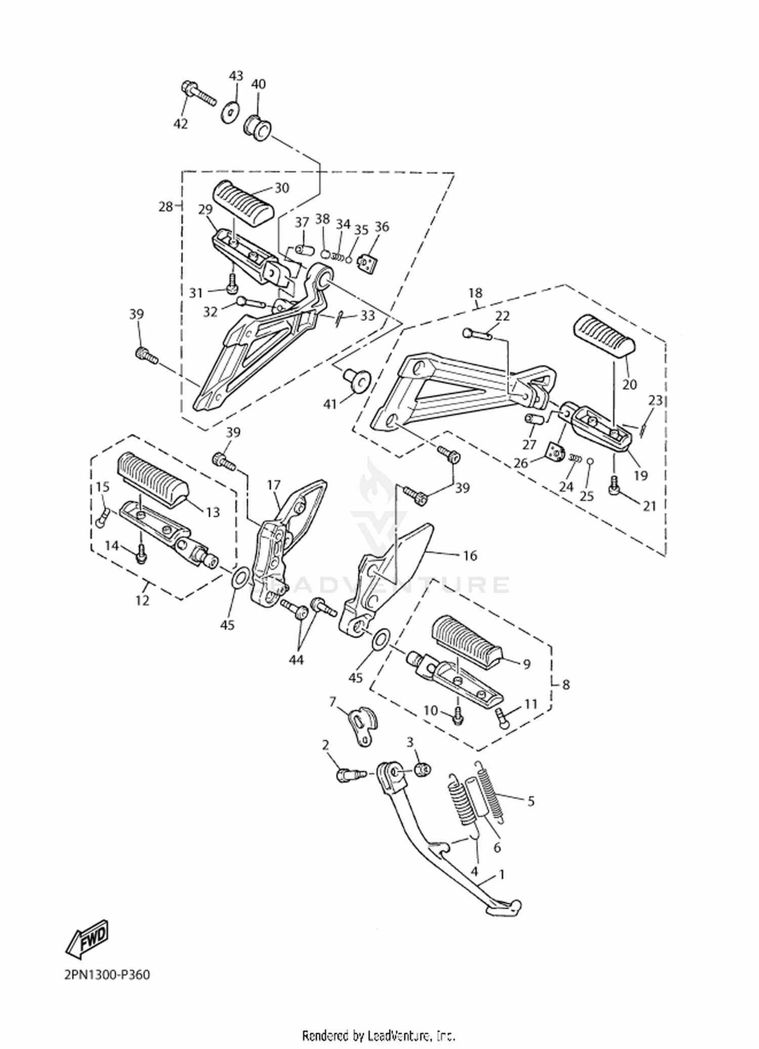 36 STAND  FOOTREST