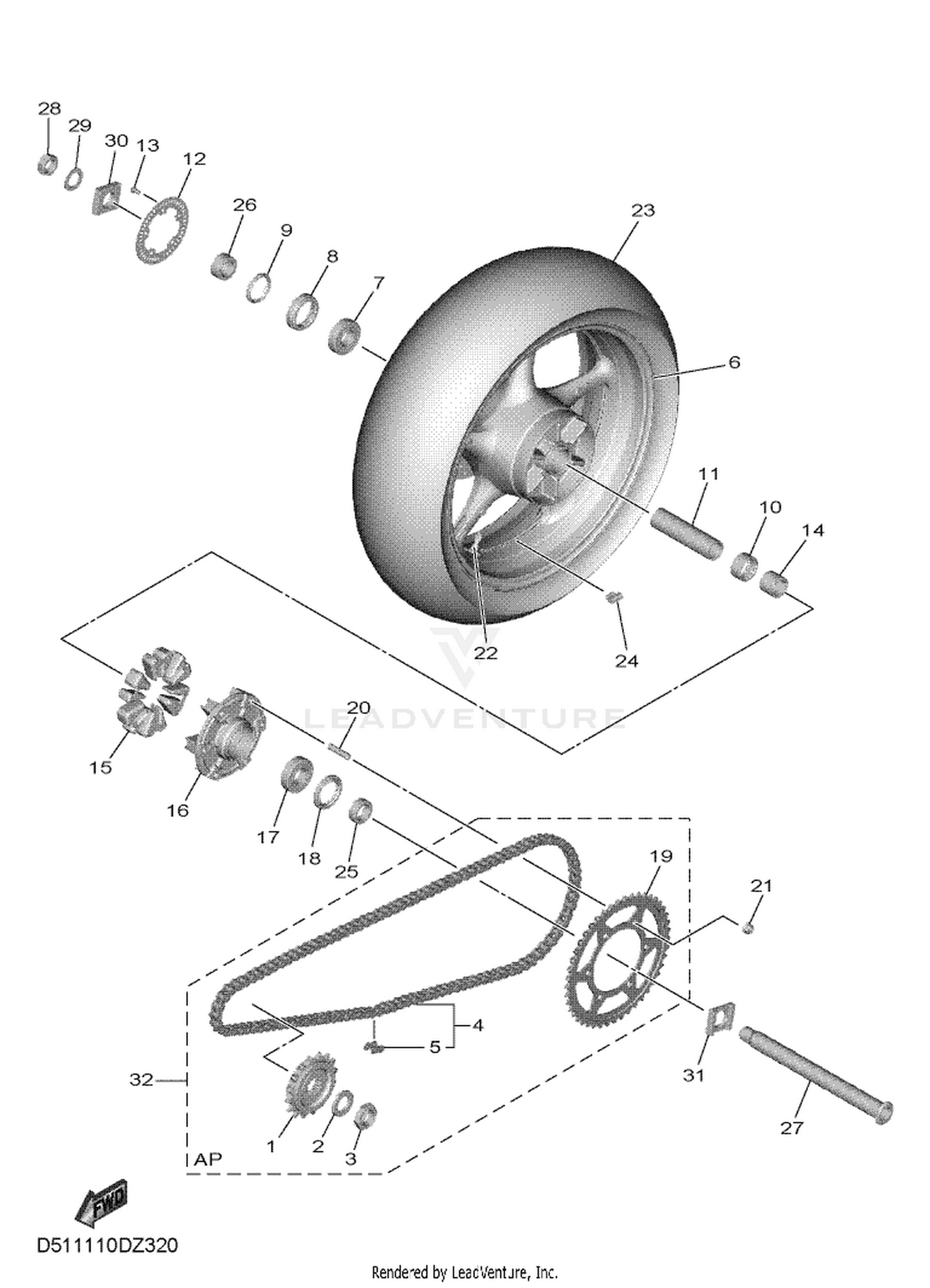 31 REAR WHEEL