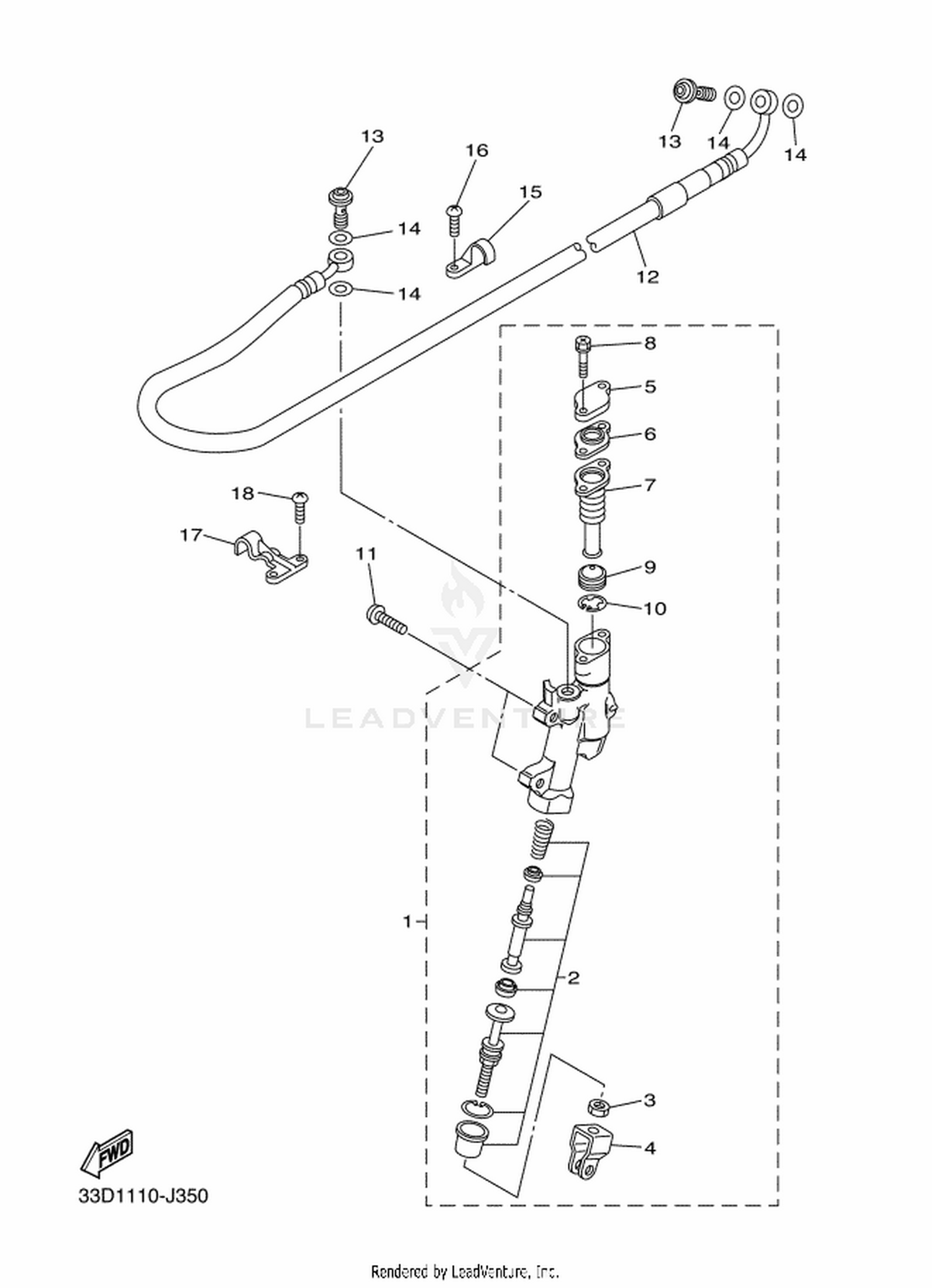 37 REAR MASTER CYLINDER