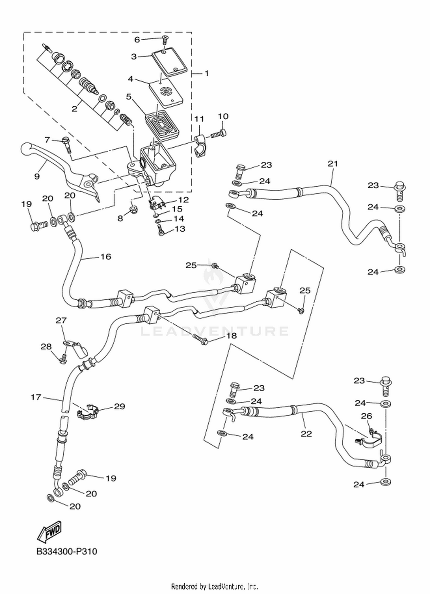 31 FRONT MASTER CYLINDER