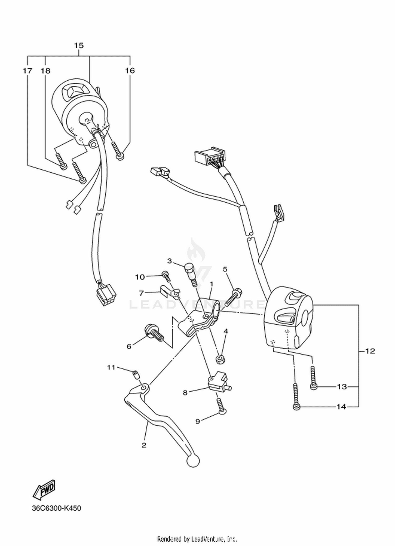 45 HANDLE SWITCH  LEVER