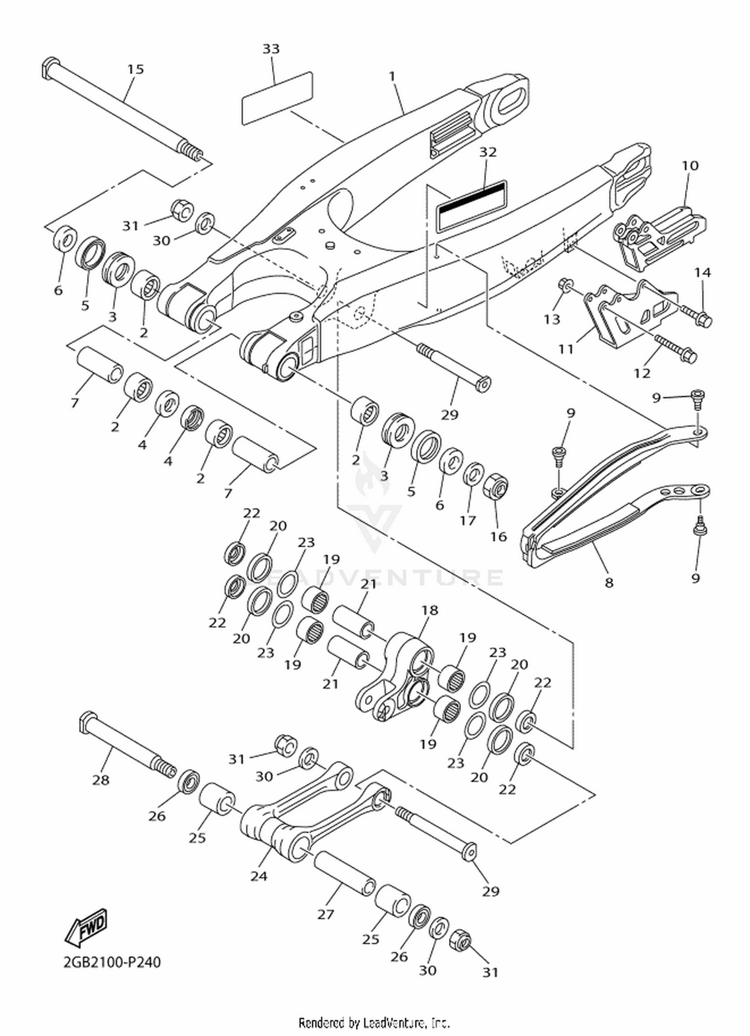 24 REAR ARM