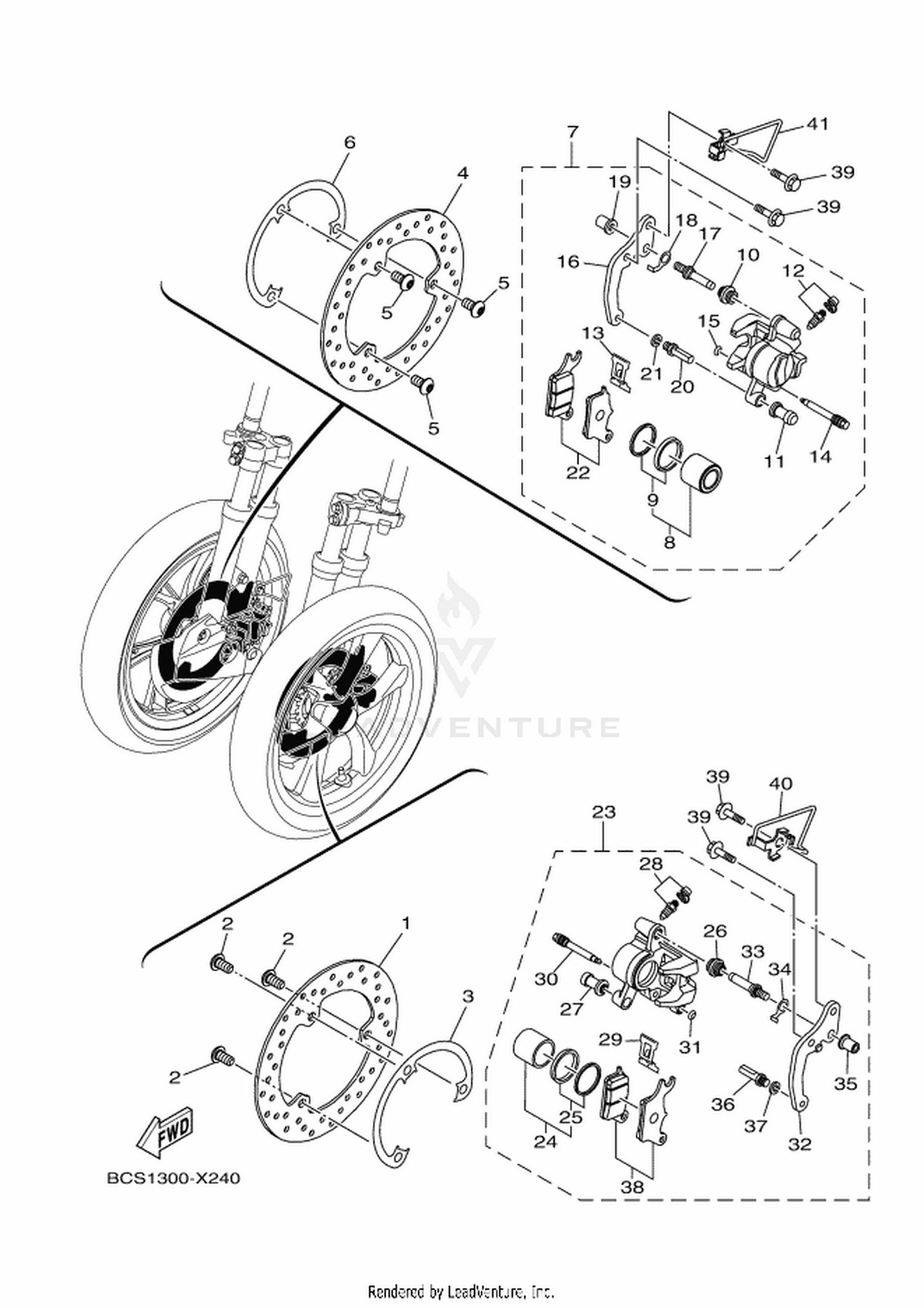 24 FRONT BRAKE CALIPER