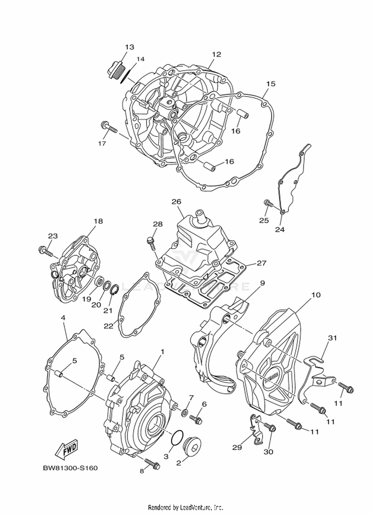 16 CRANKCASE COVER 1