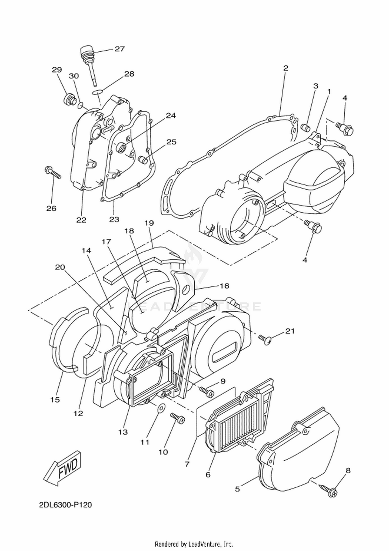 12 CRANKCASE COVER 1