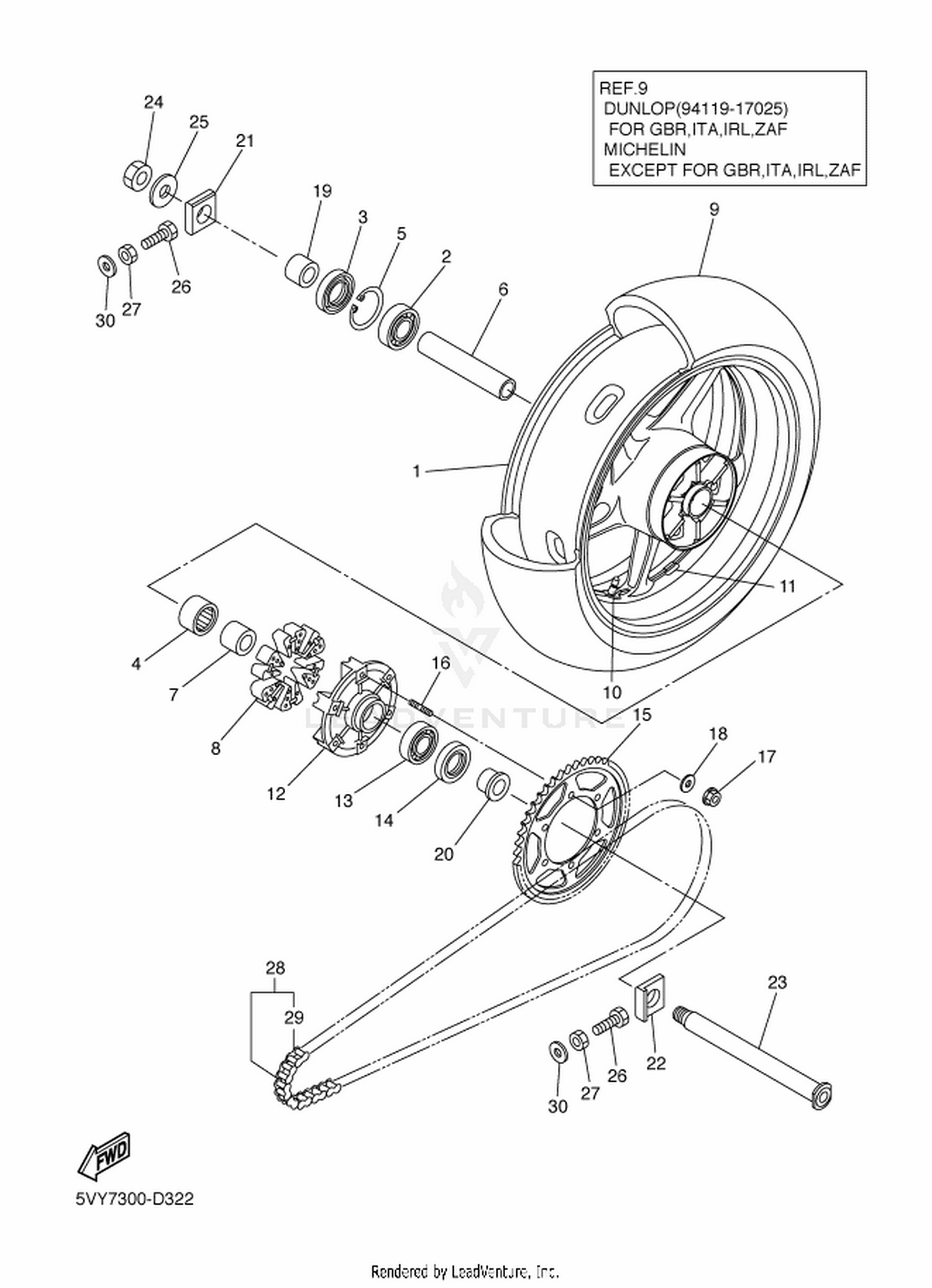 32 REAR WHEEL