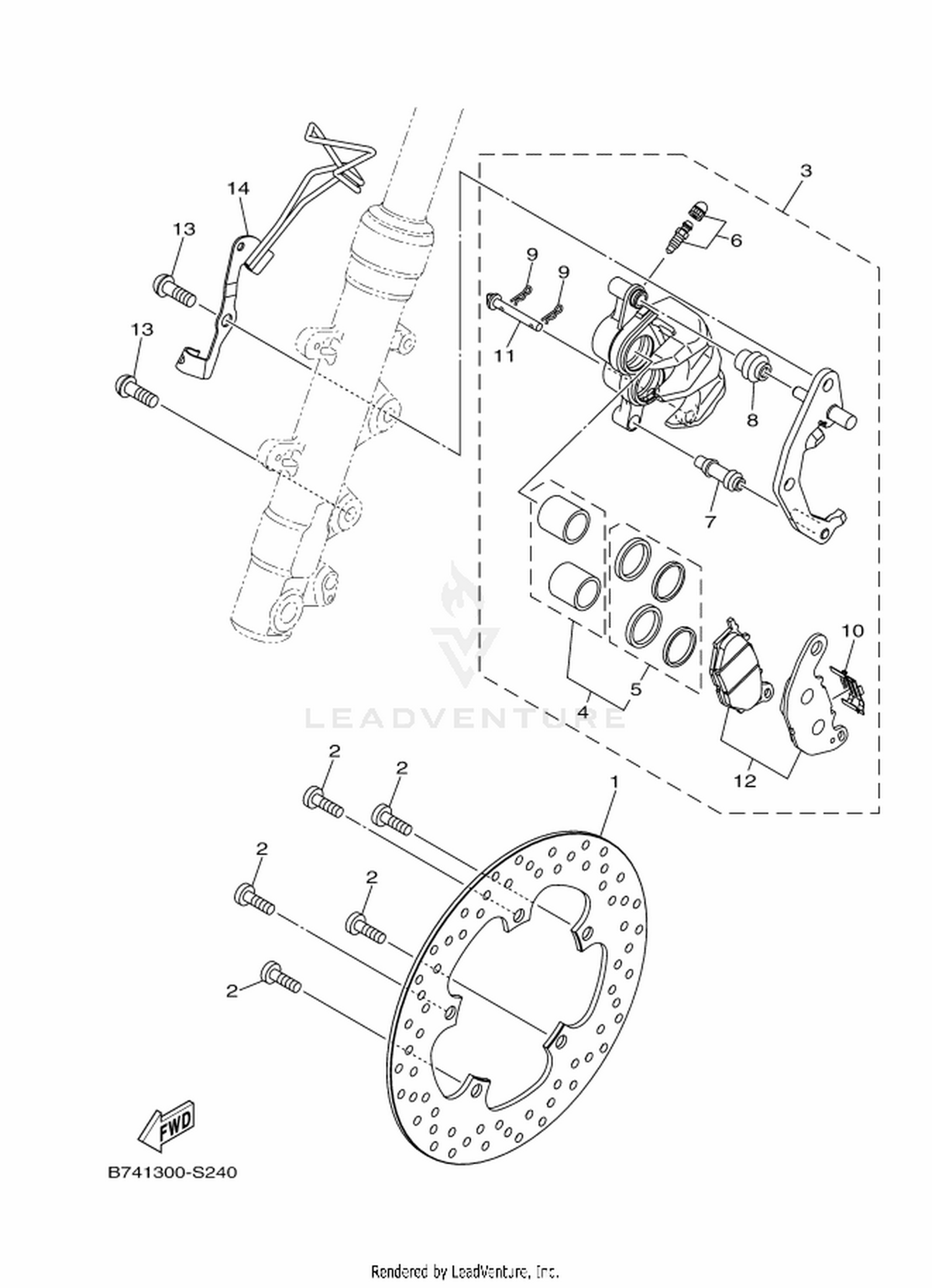 23 FRONT BRAKE CALIPER