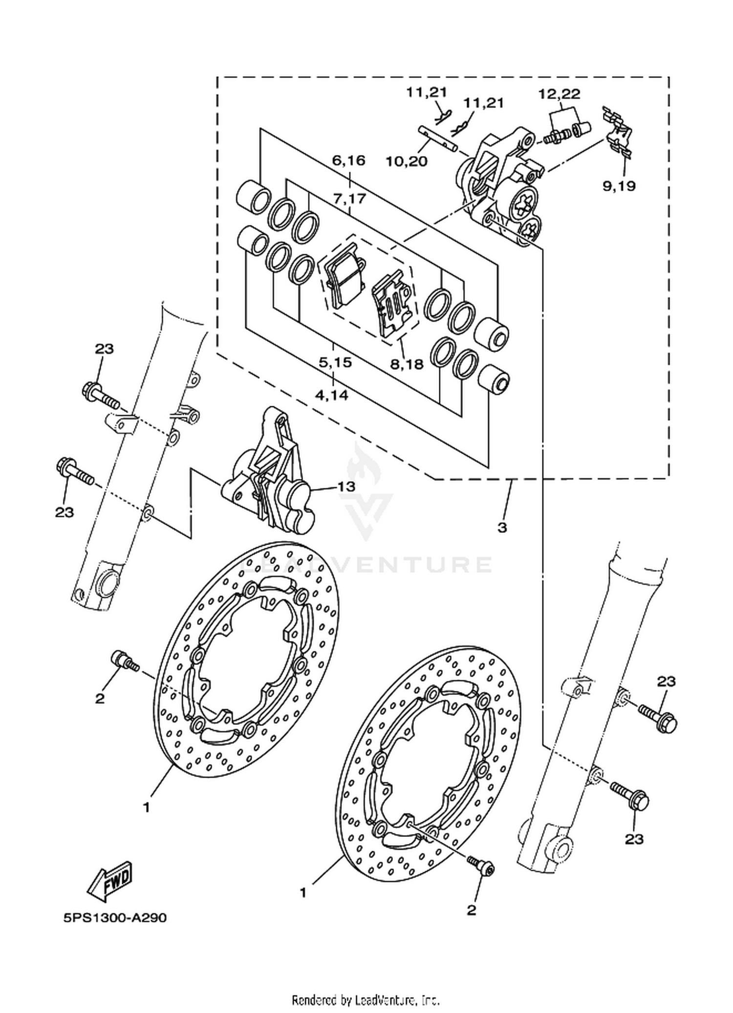 29 FRONT BRAKE CALIPER