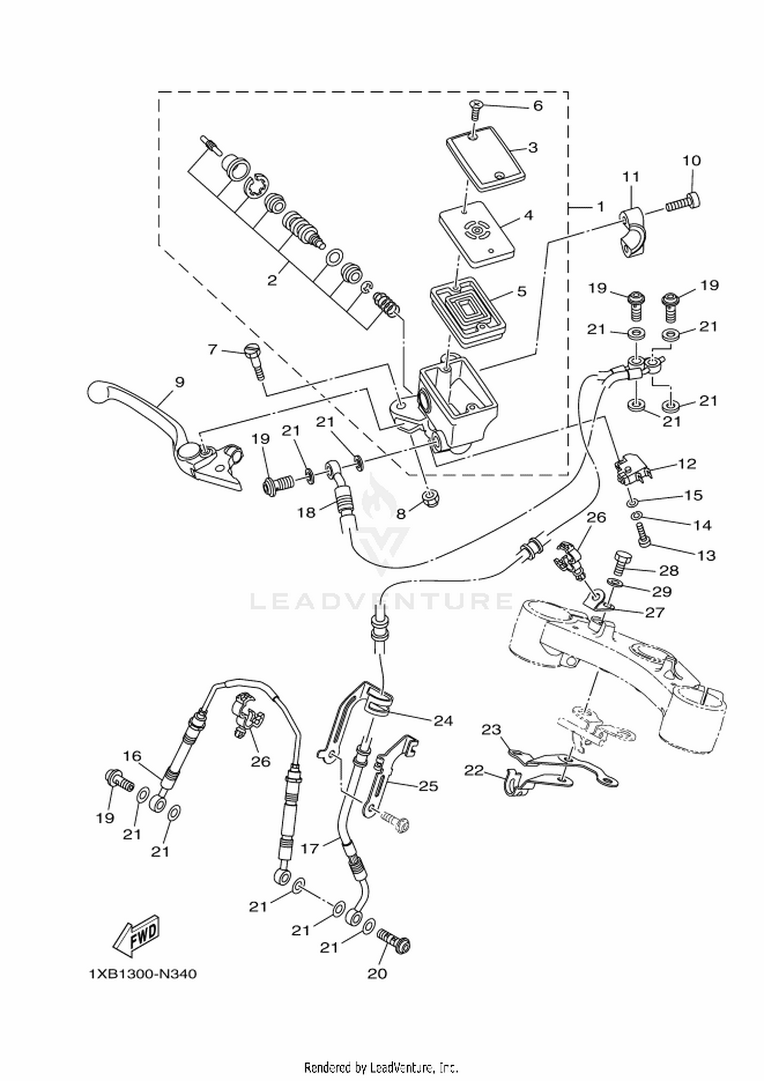 34 FRONT MASTER CYLINDER