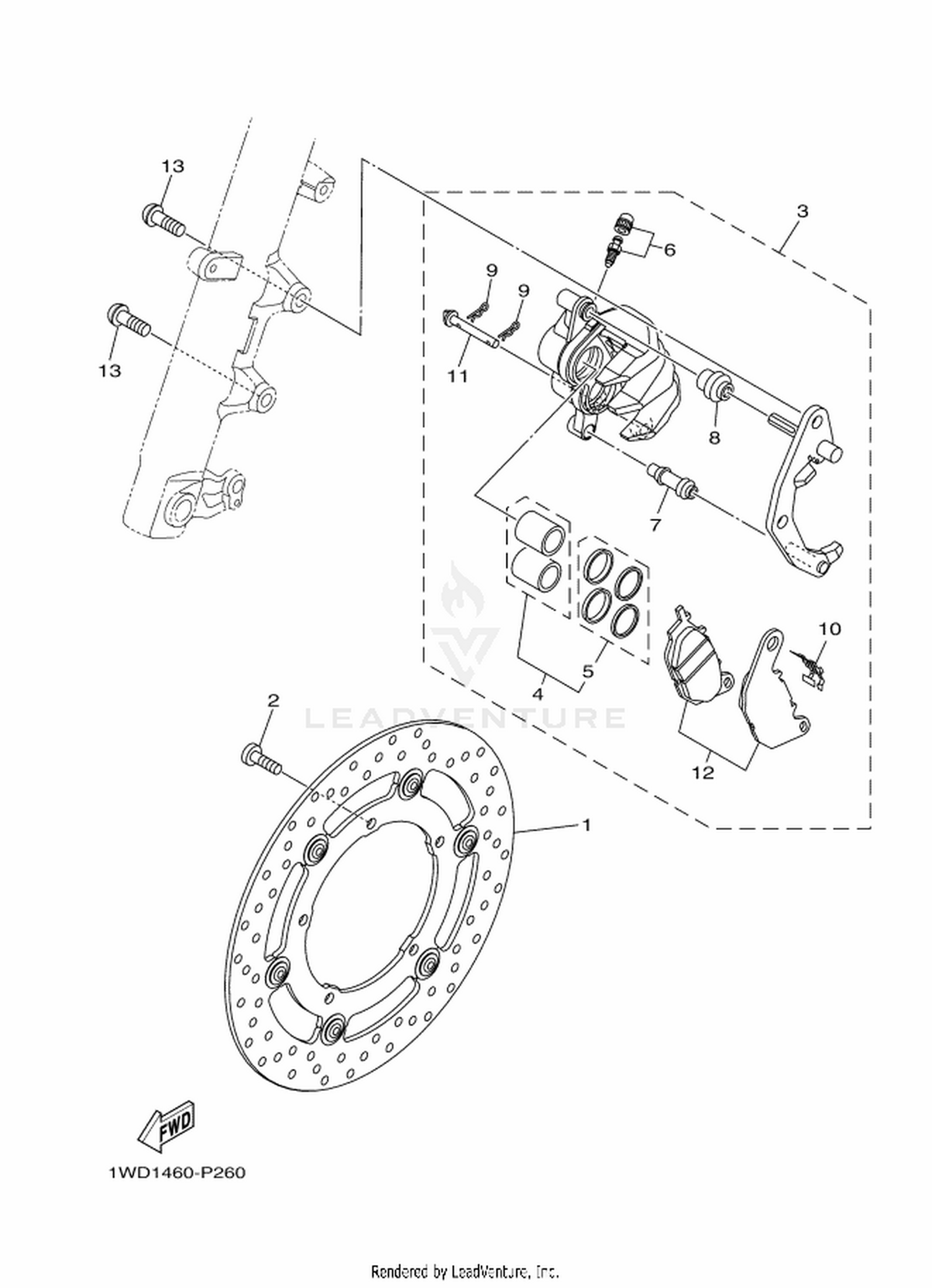 26 FRONT BRAKE CALIPER