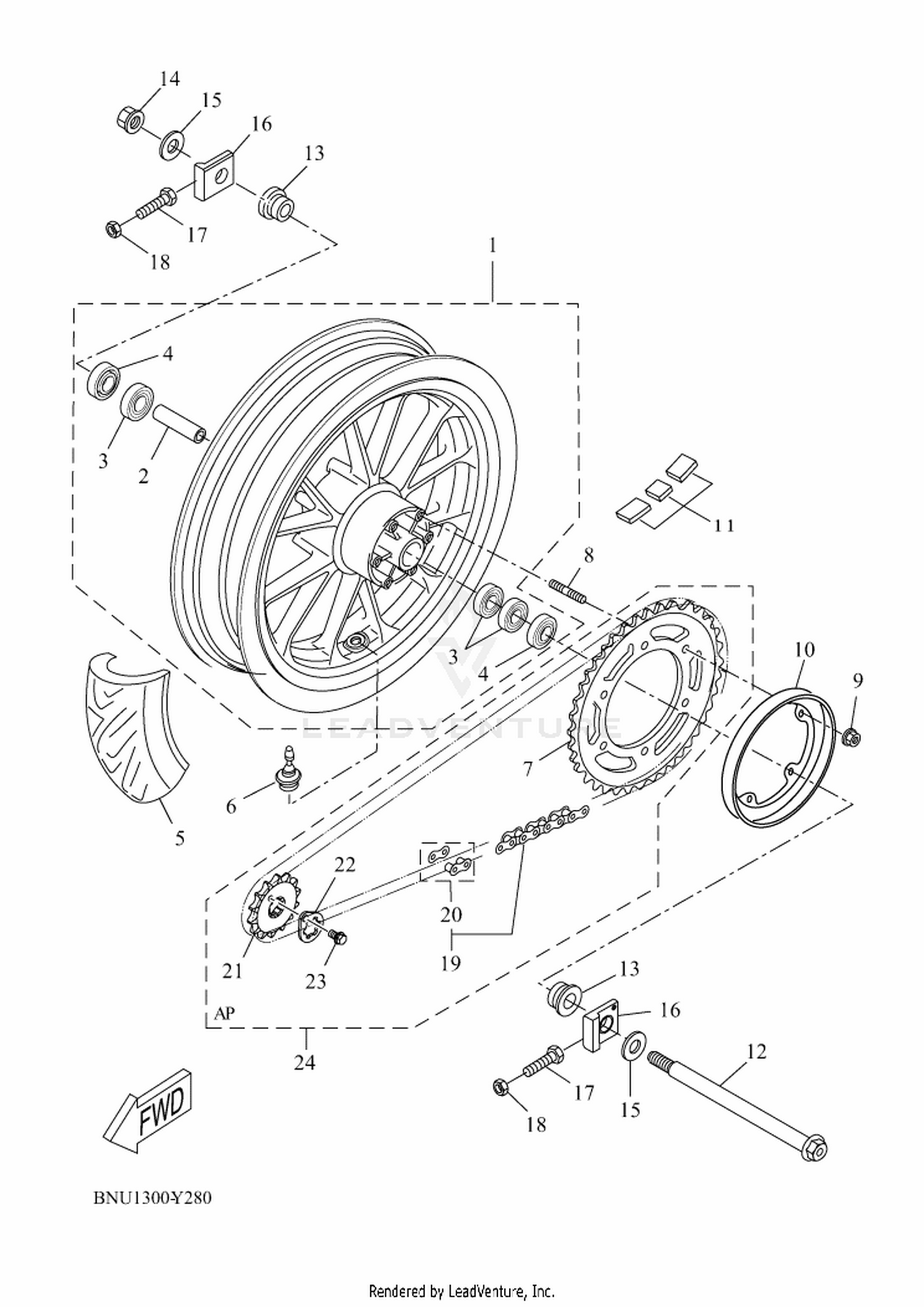 29 REAR WHEEL
