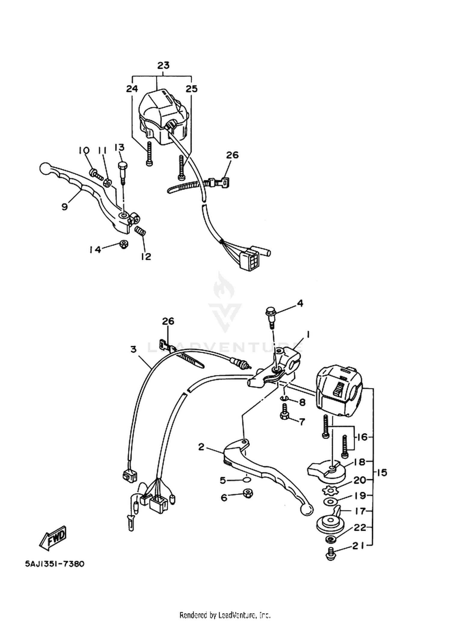 40 HANDLE SWITCH  LEVER