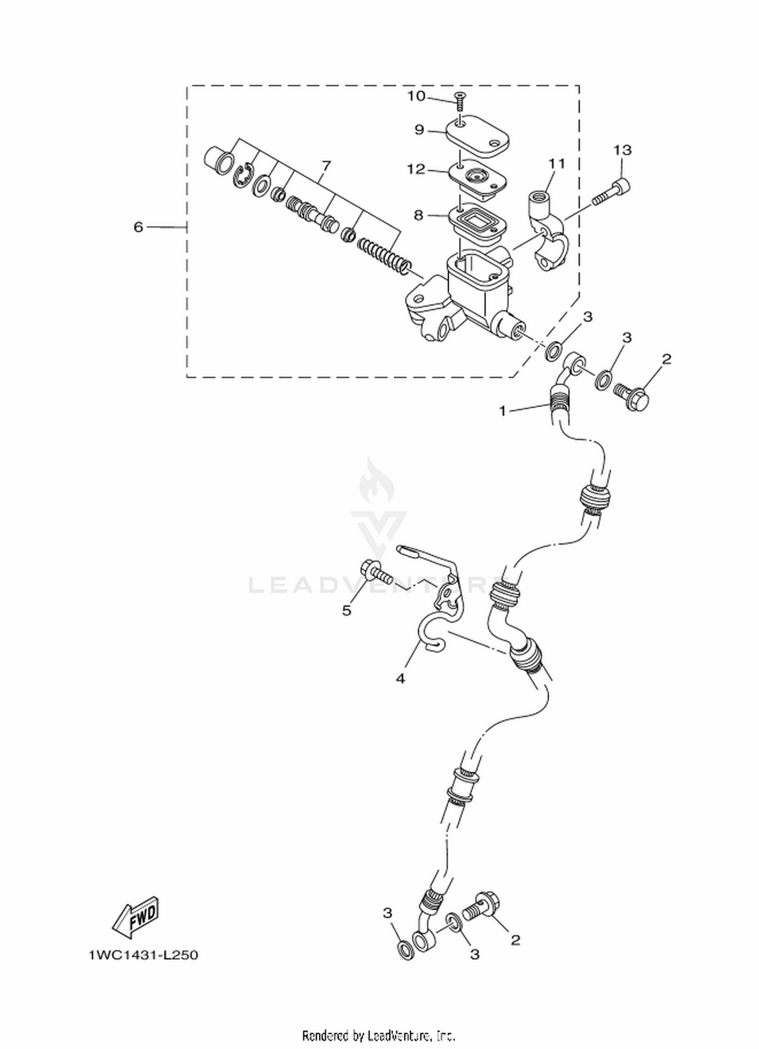 25 FRONT MASTER CYLINDER