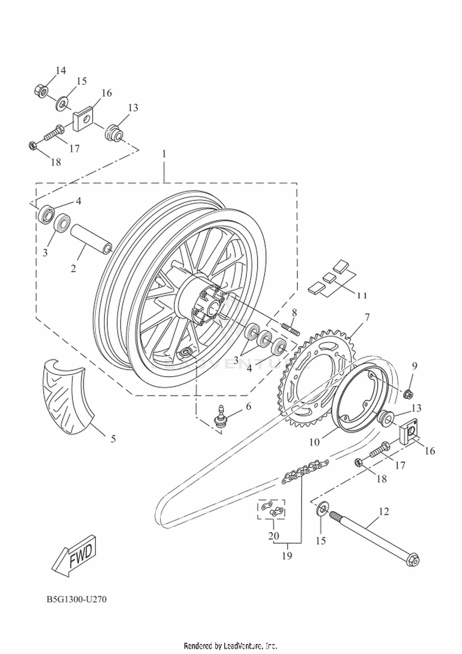 28 REAR WHEEL
