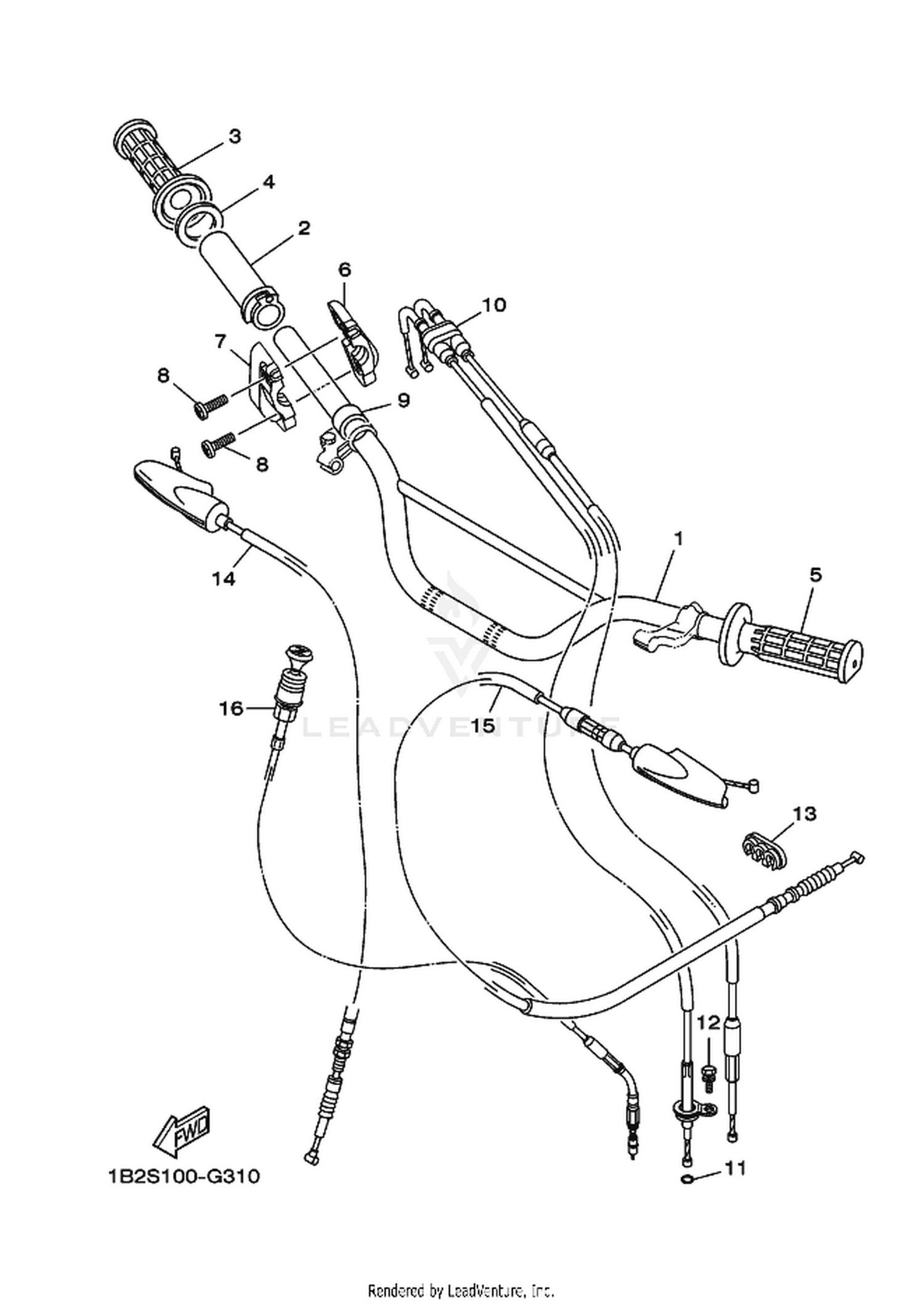 31 STEERING HANDLE  CABLE