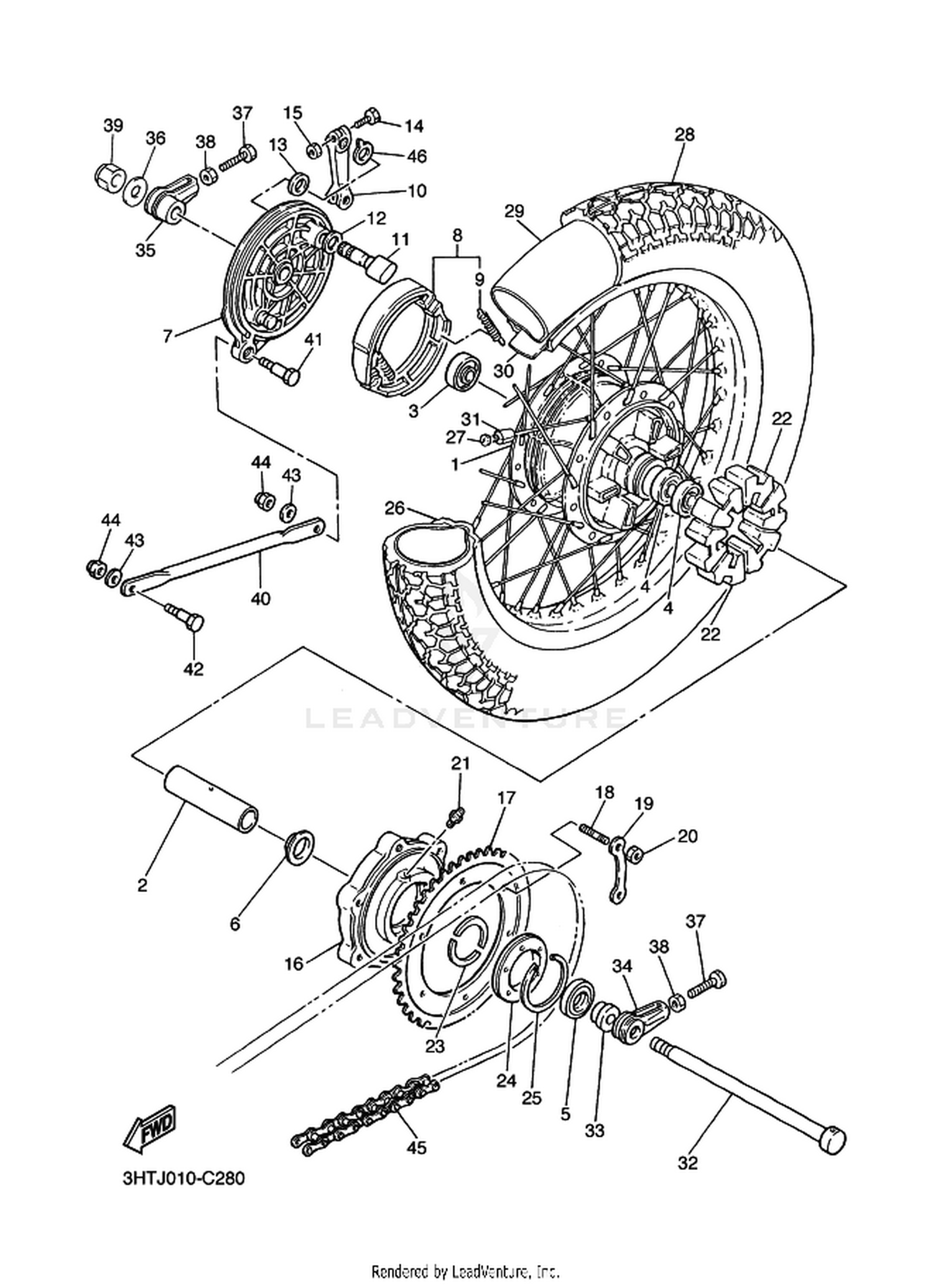 28 REAR WHEEL