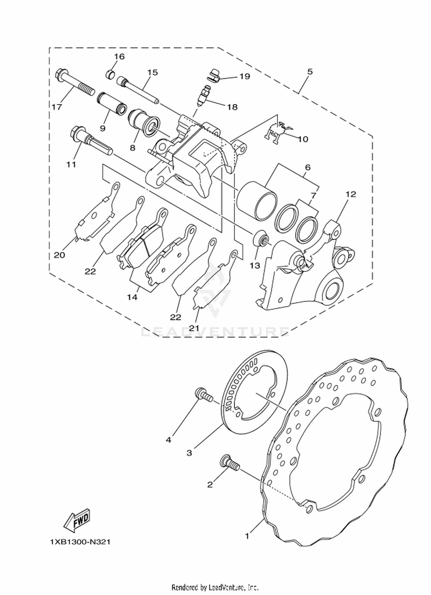 32 REAR BRAKE CALIPER