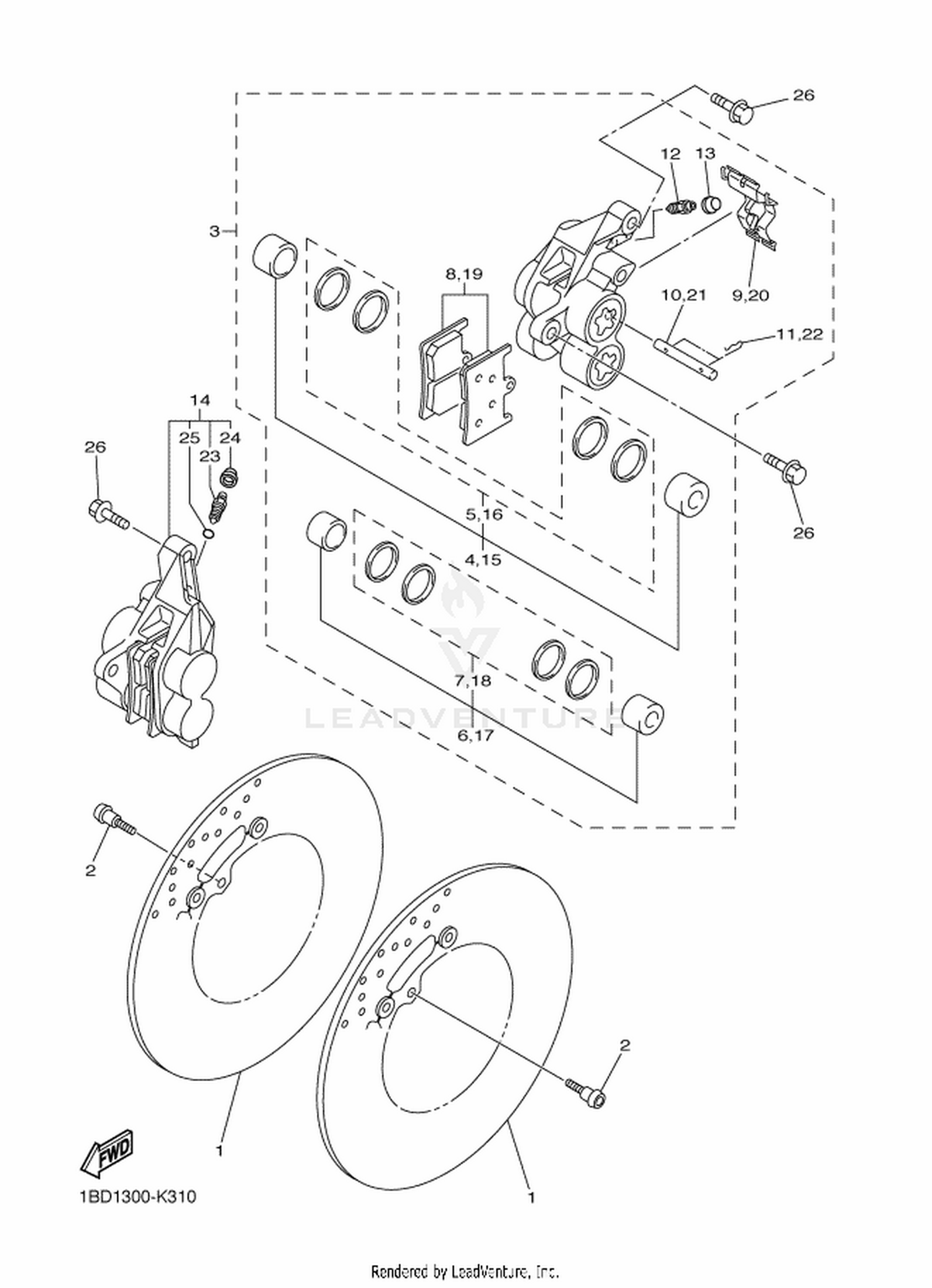 31 FRONT BRAKE CALIPER
