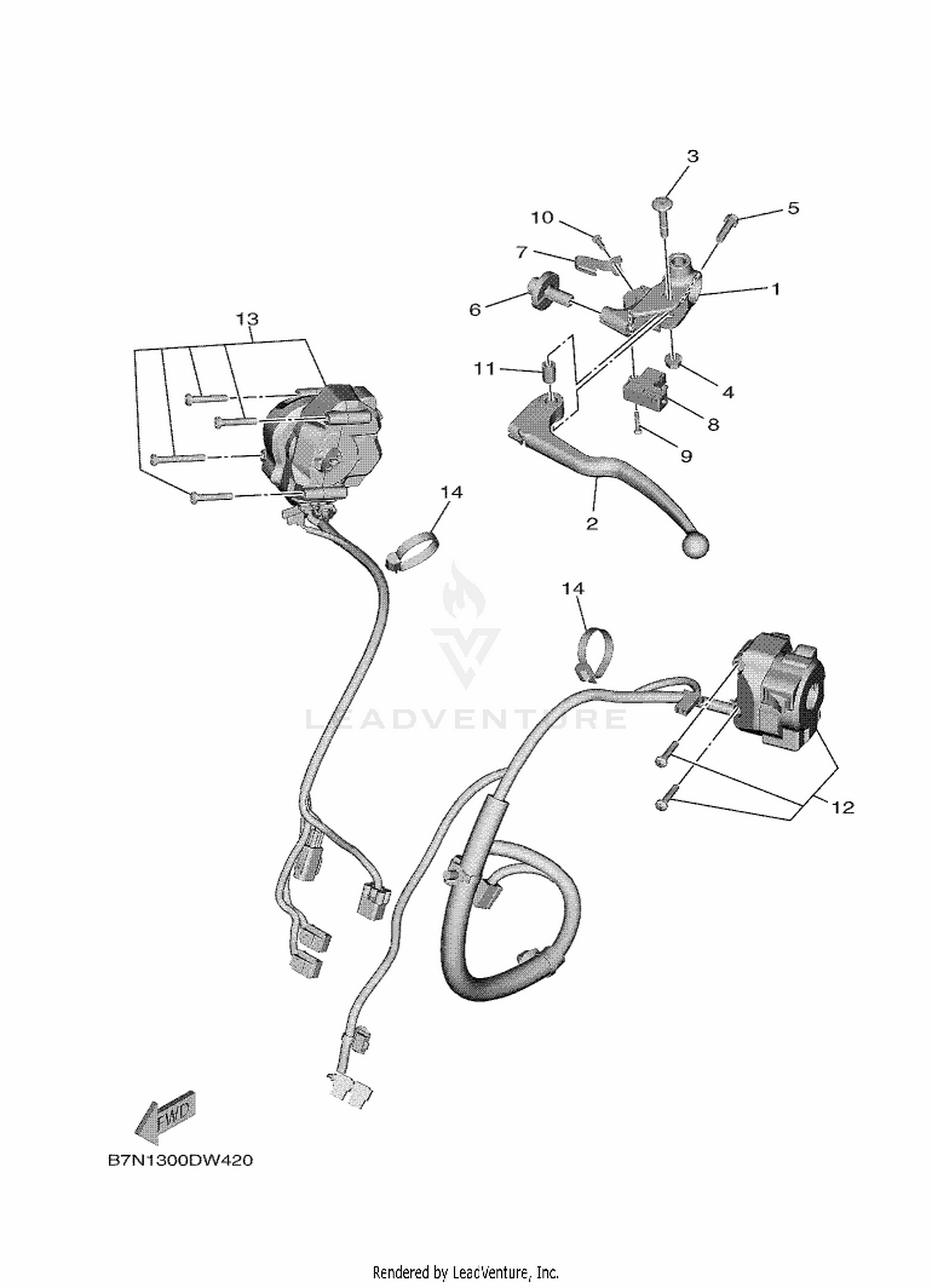 43 HANDLE SWITCH & LEVER