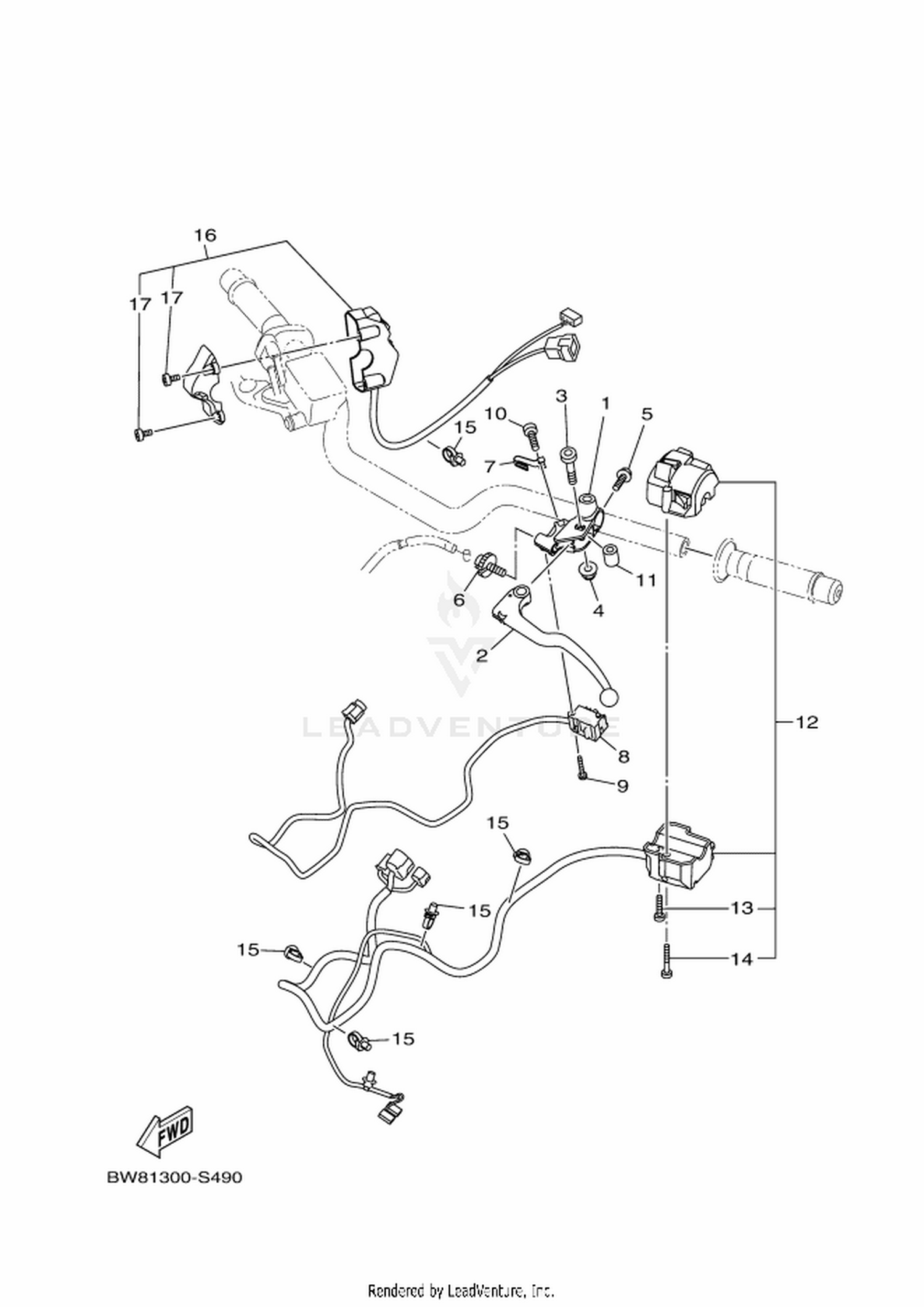 49 HANDLE SWITCH  LEVER