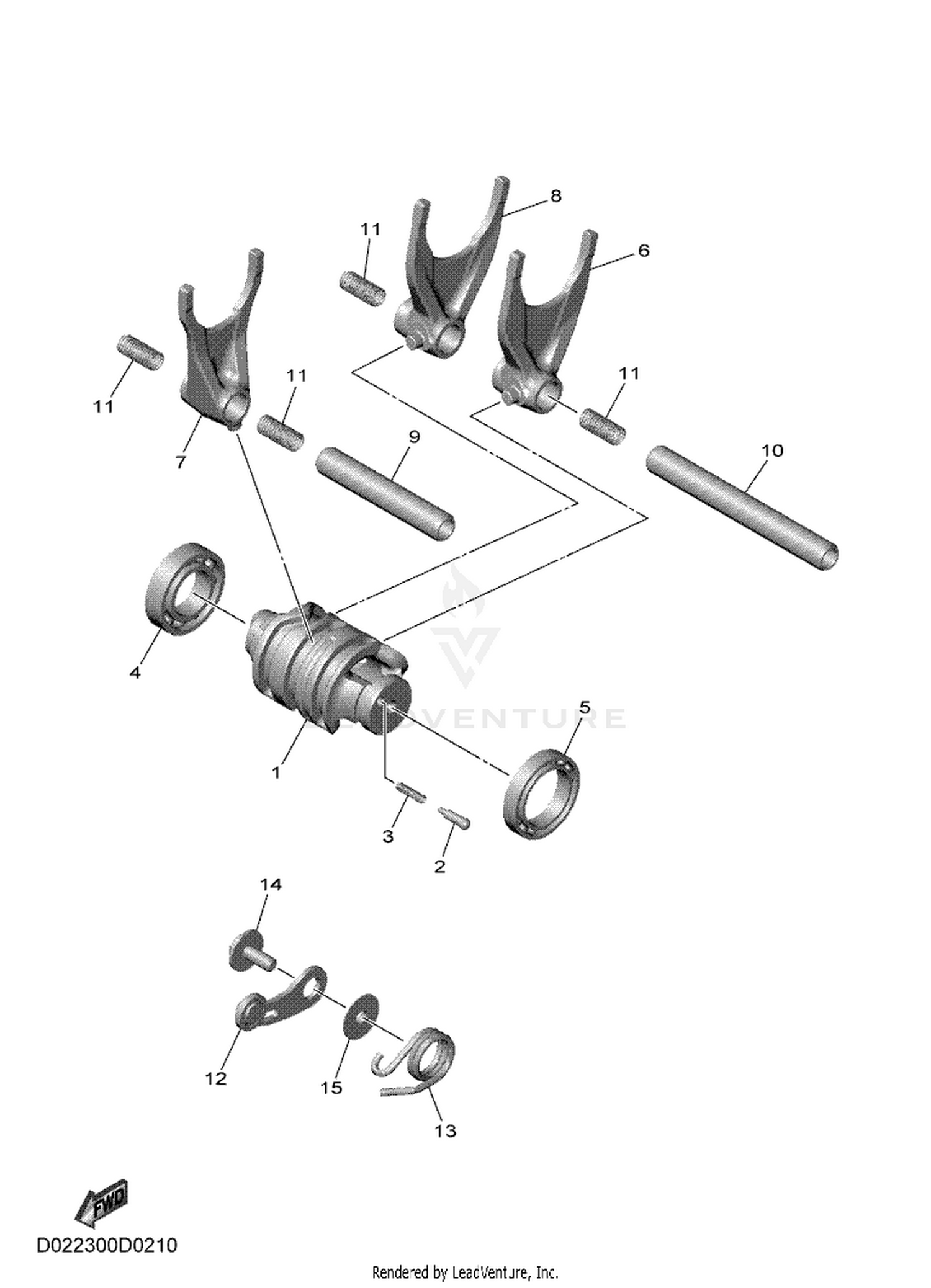21 SHIFT CAM & FORK