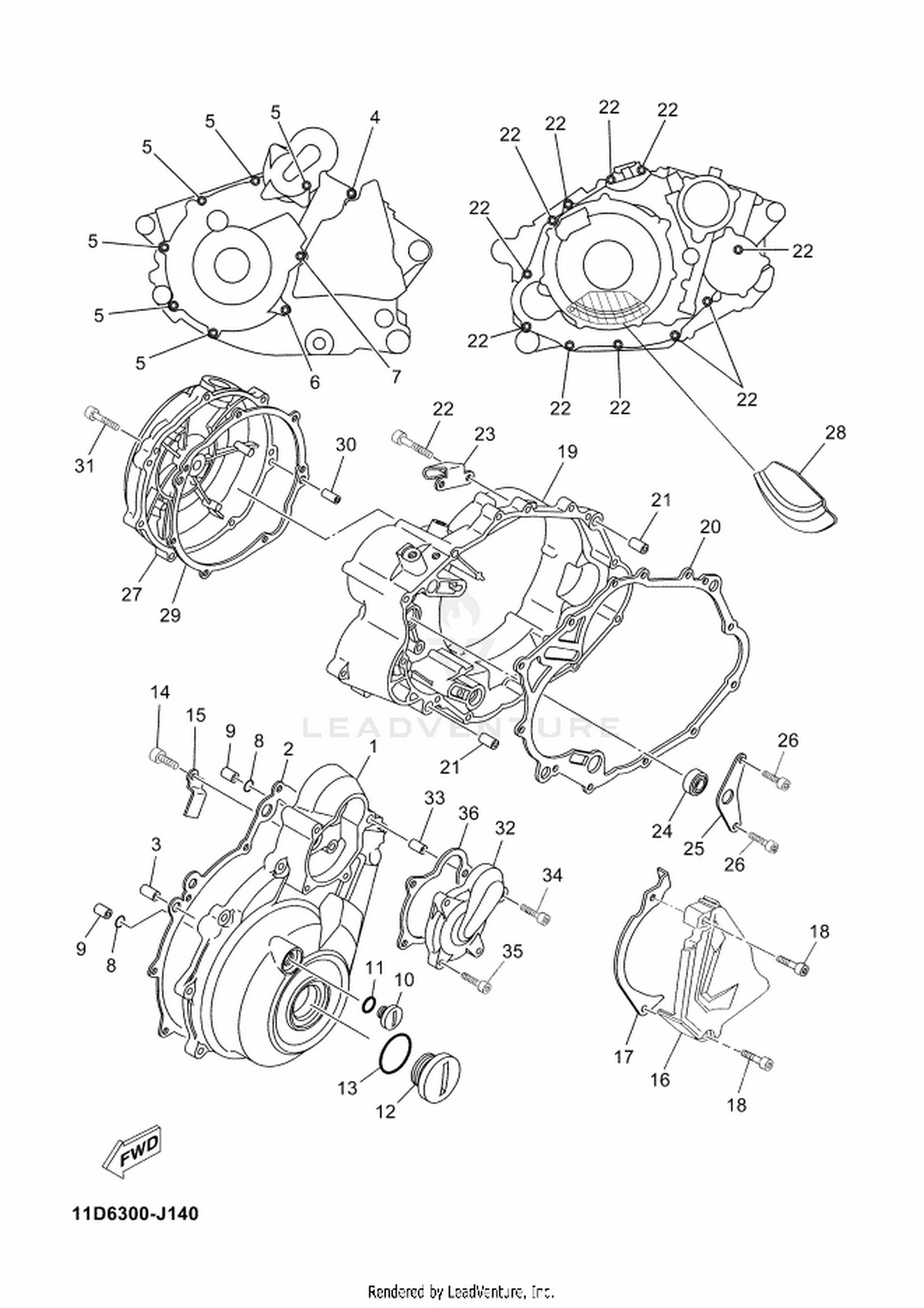 14 CRANKCASE COVER 1
