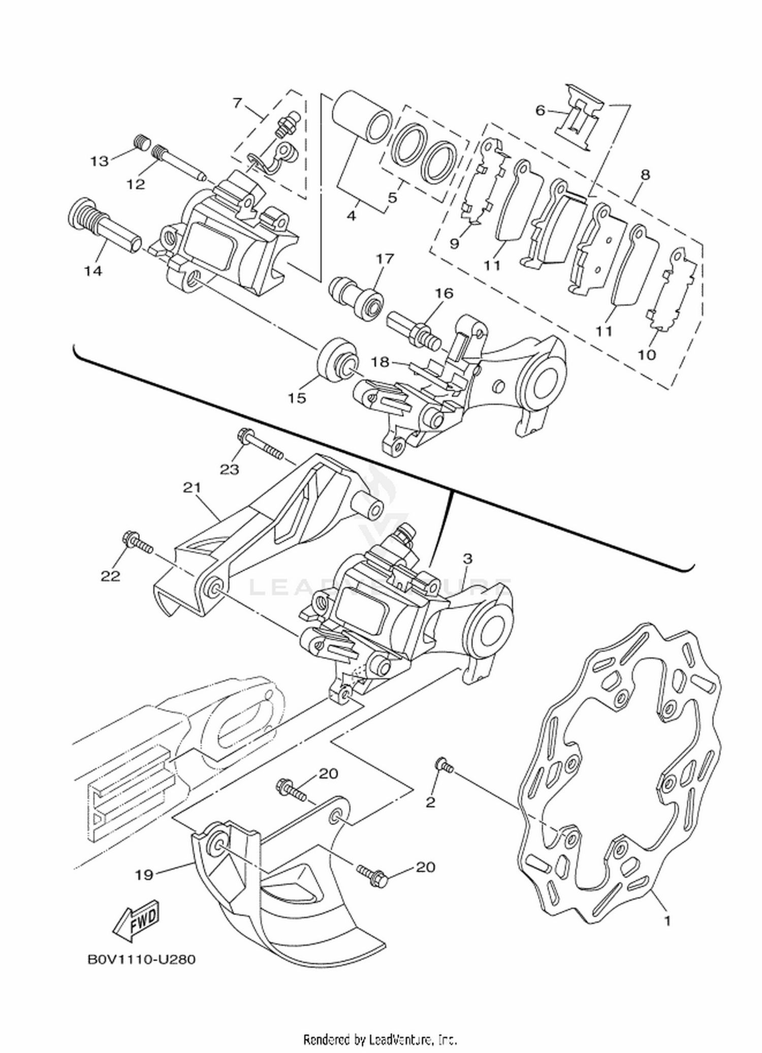 28 REAR BRAKE CALIPER